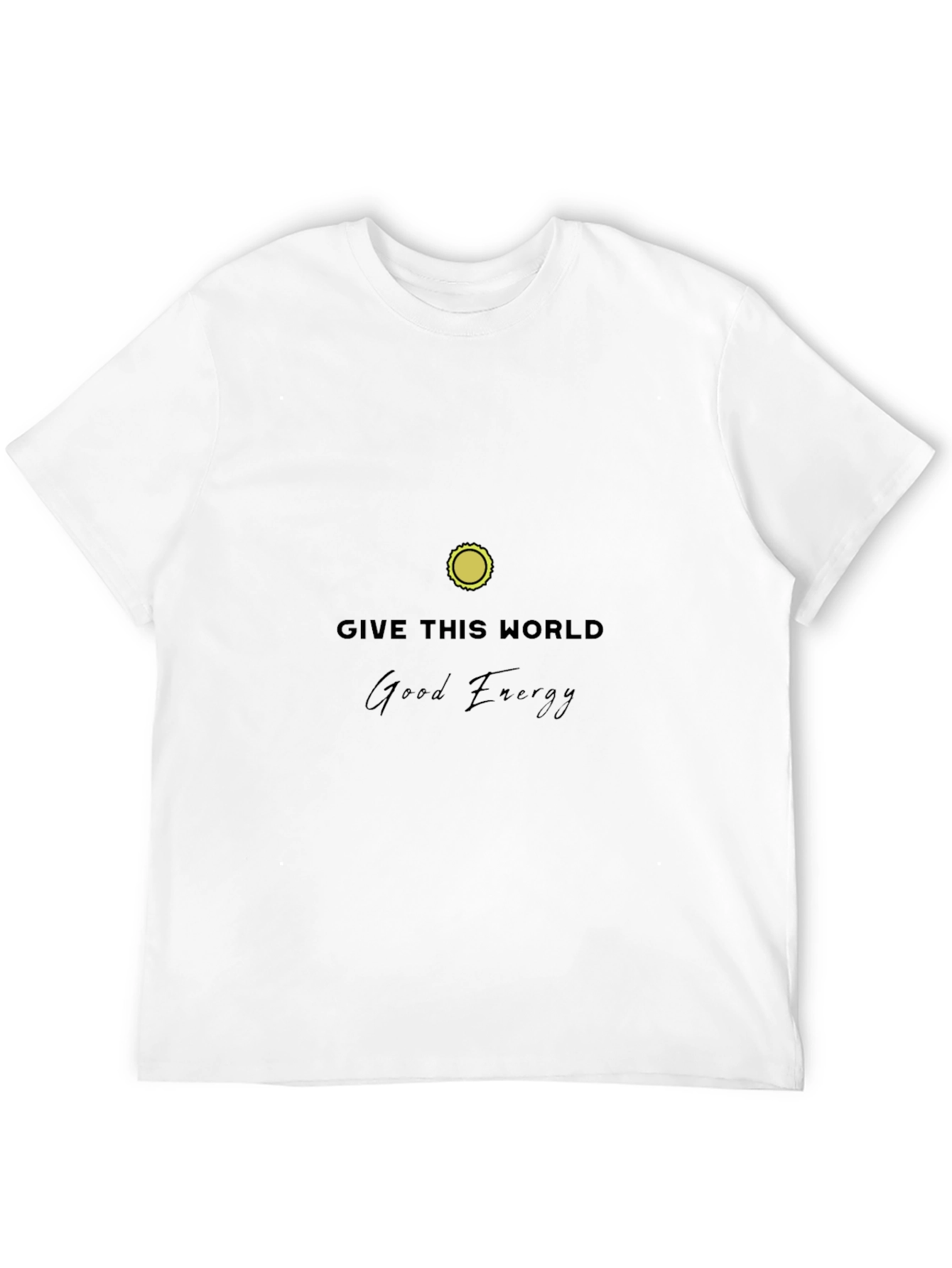 Good Energy Graphic Tee - Black Cotton T-Shirt