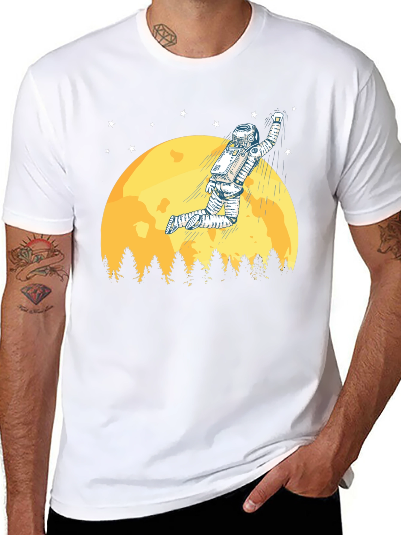 Astronaut Moon Landing T-Shirt - Graphic Tee