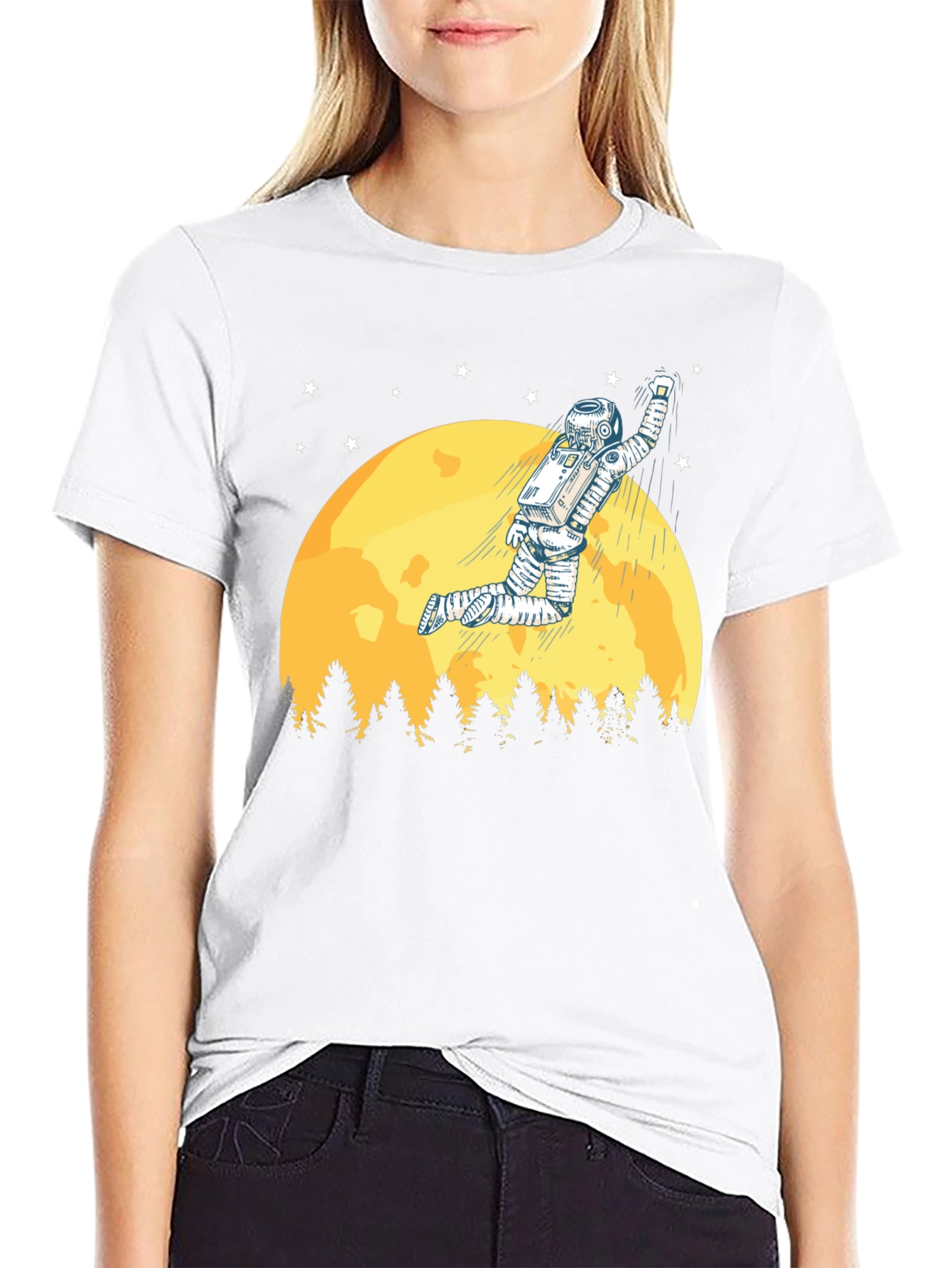 Astronaut Moon Landing T-Shirt - Graphic Tee
