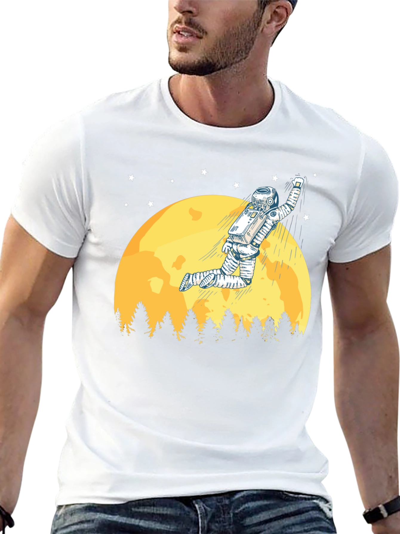 Astronaut Moon Landing T-Shirt - Graphic Tee