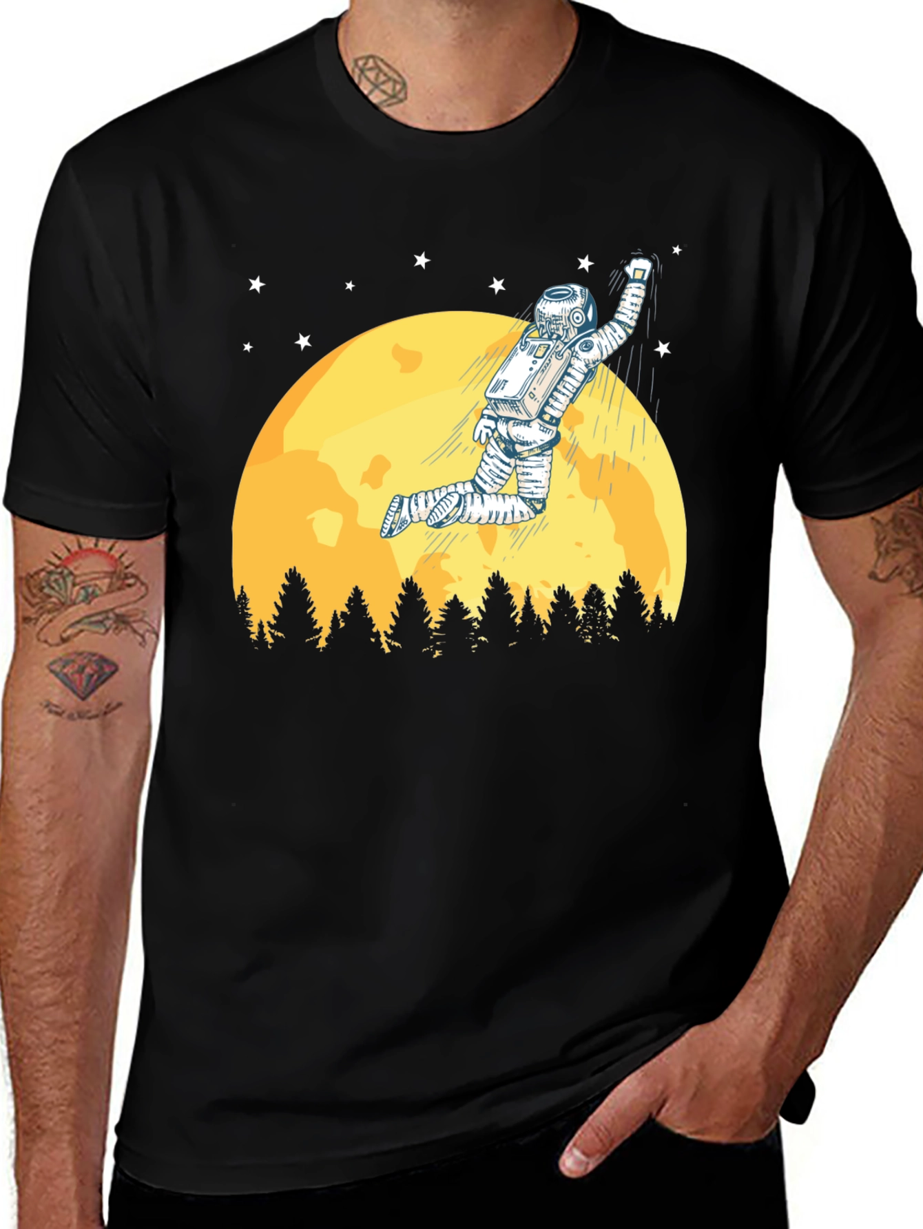 Astronaut Moon Landing T-Shirt - Graphic Tee