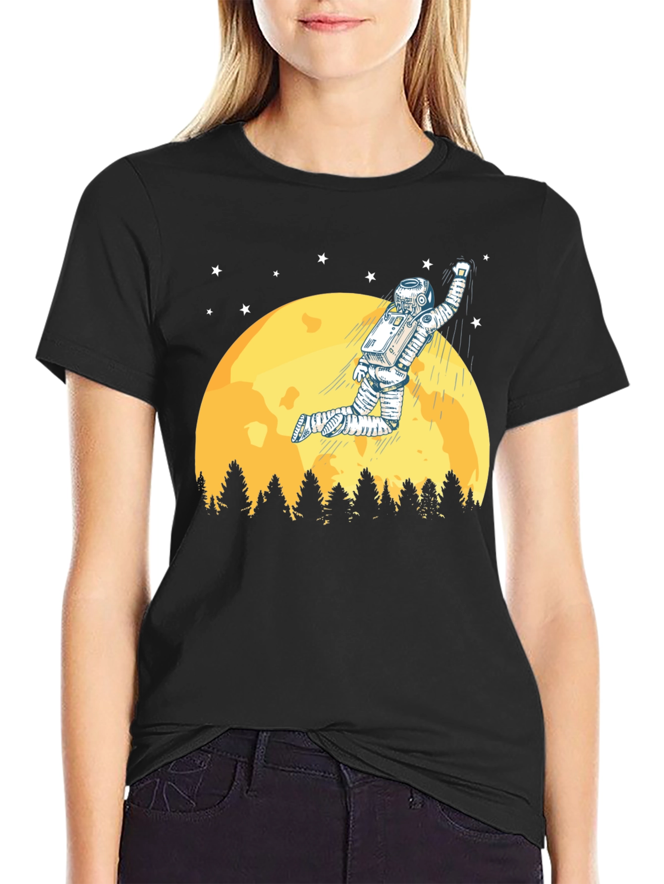 Astronaut Moon Landing T-Shirt - Graphic Tee