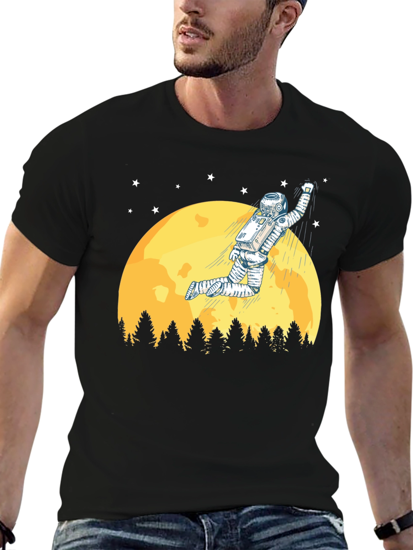 Astronaut Moon Landing T-Shirt - Graphic Tee