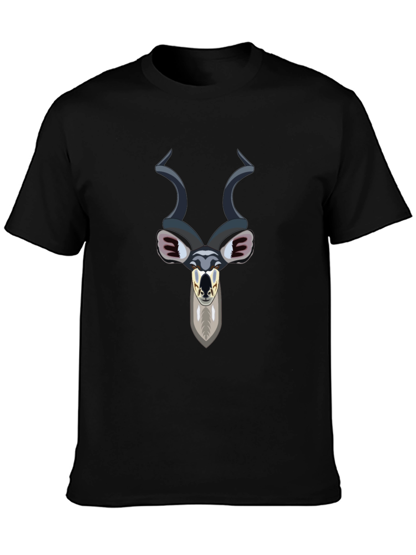 Kudu Head Graphic Tee - Black