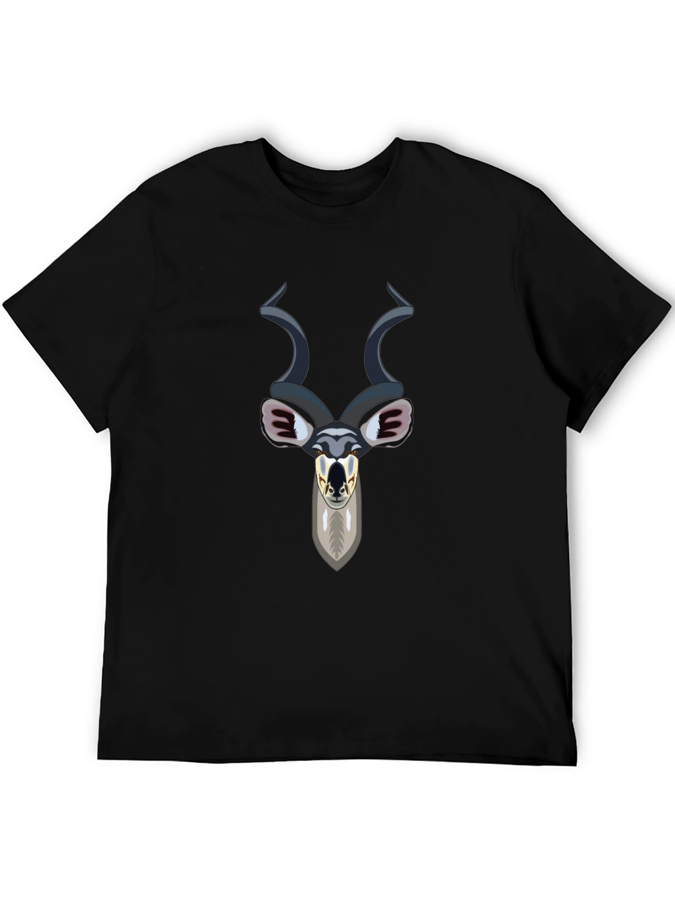 Kudu Head Graphic Tee - Black