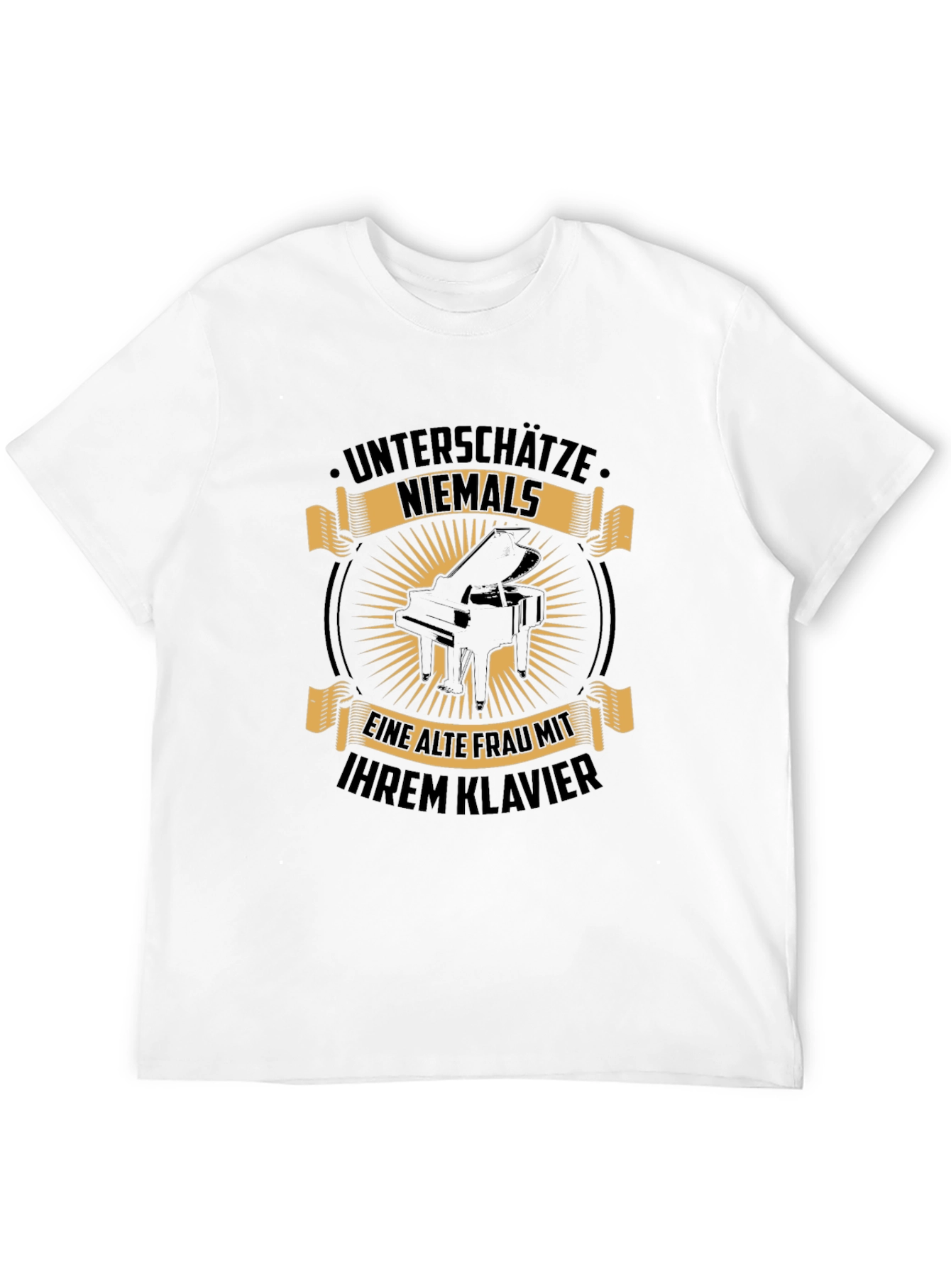 Black Never Underestimate Piano T-Shirt