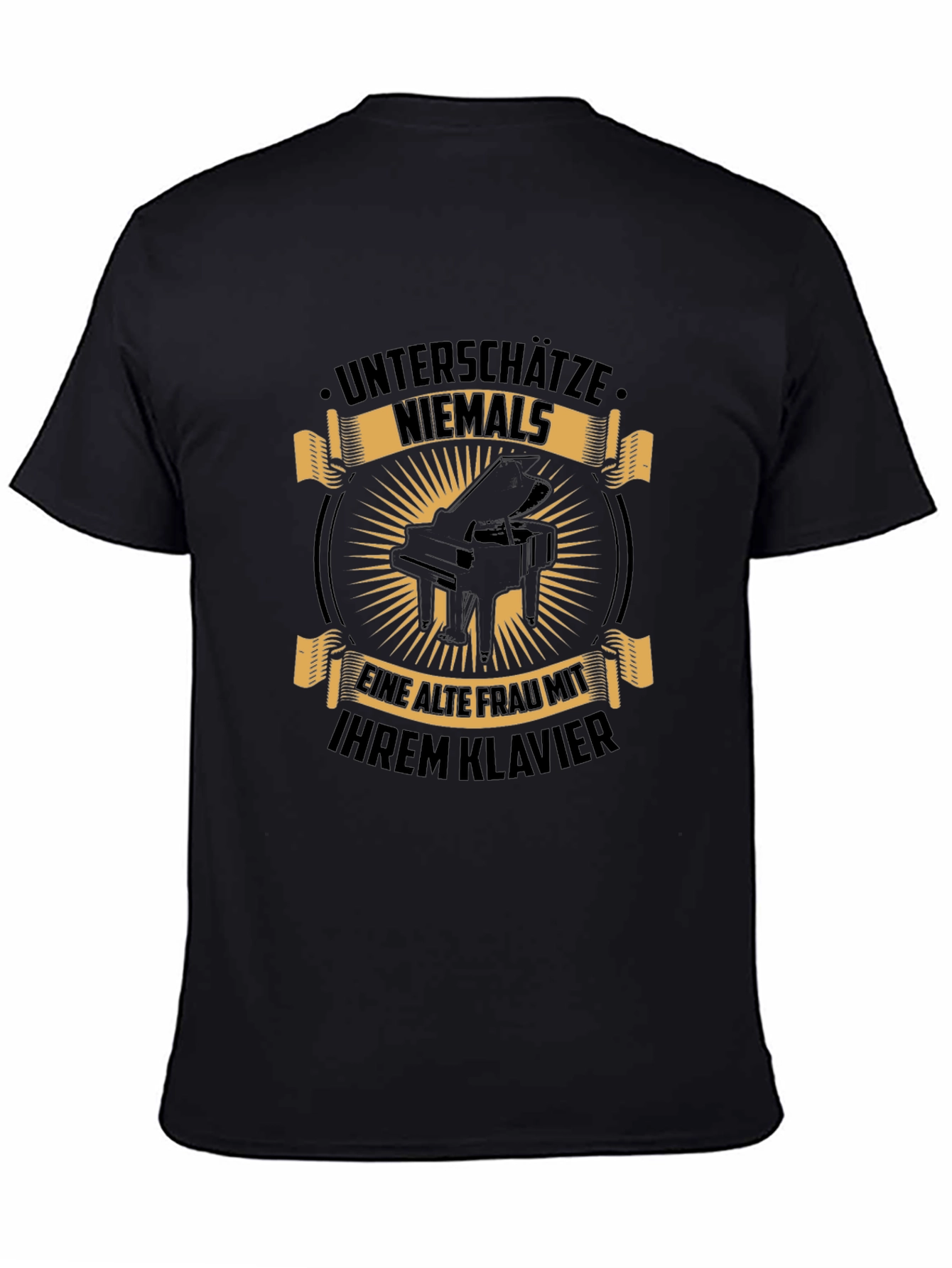 Black Never Underestimate Piano T-Shirt