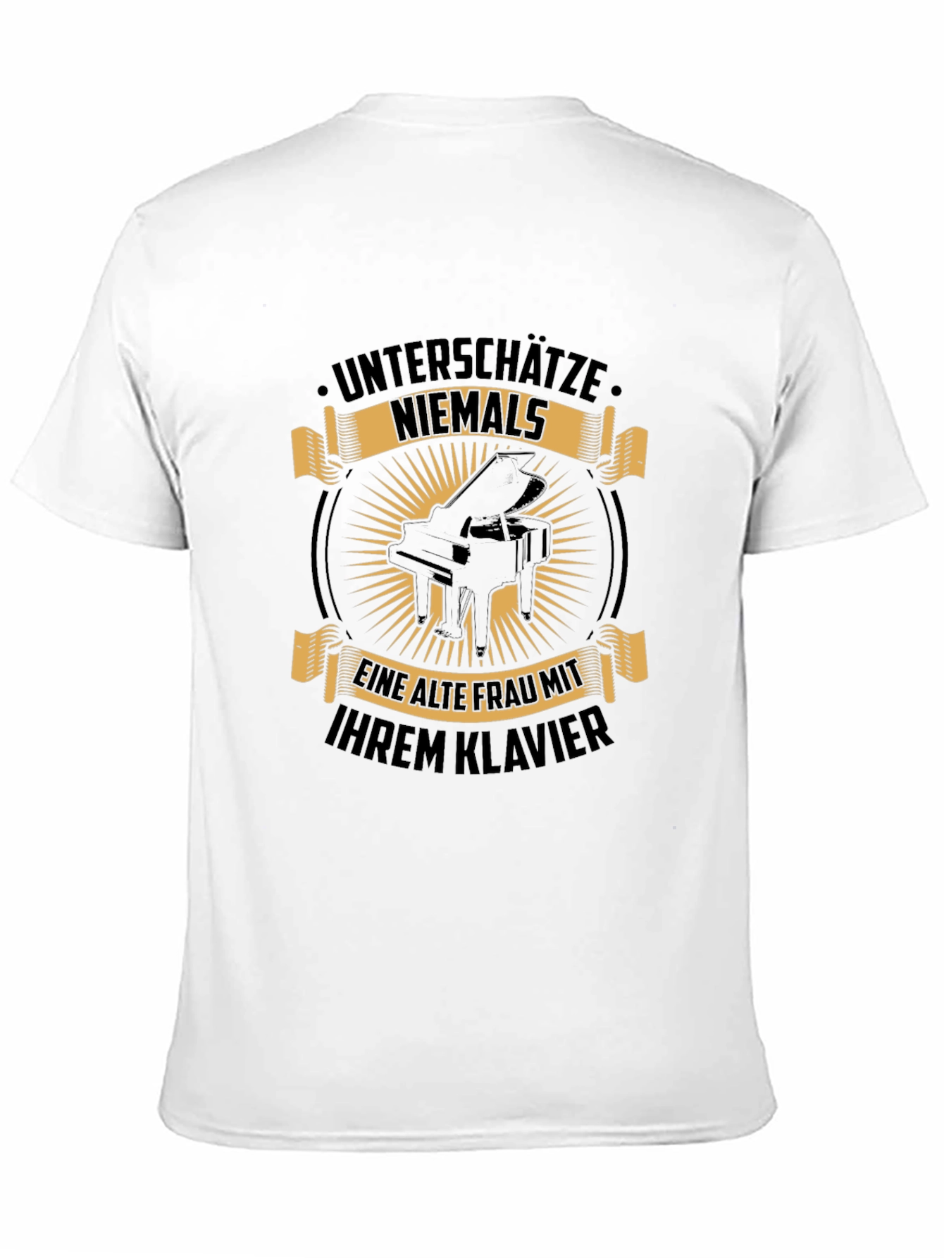 Black Never Underestimate Piano T-Shirt