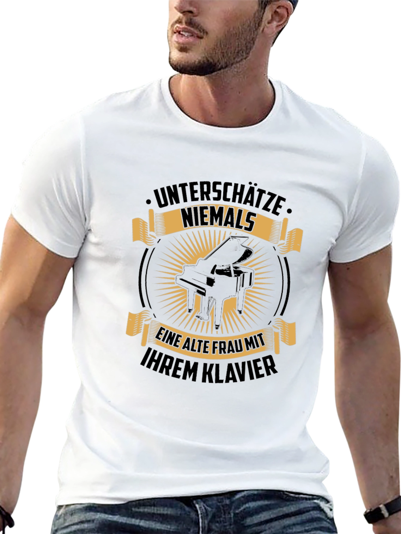 Black Never Underestimate Piano T-Shirt