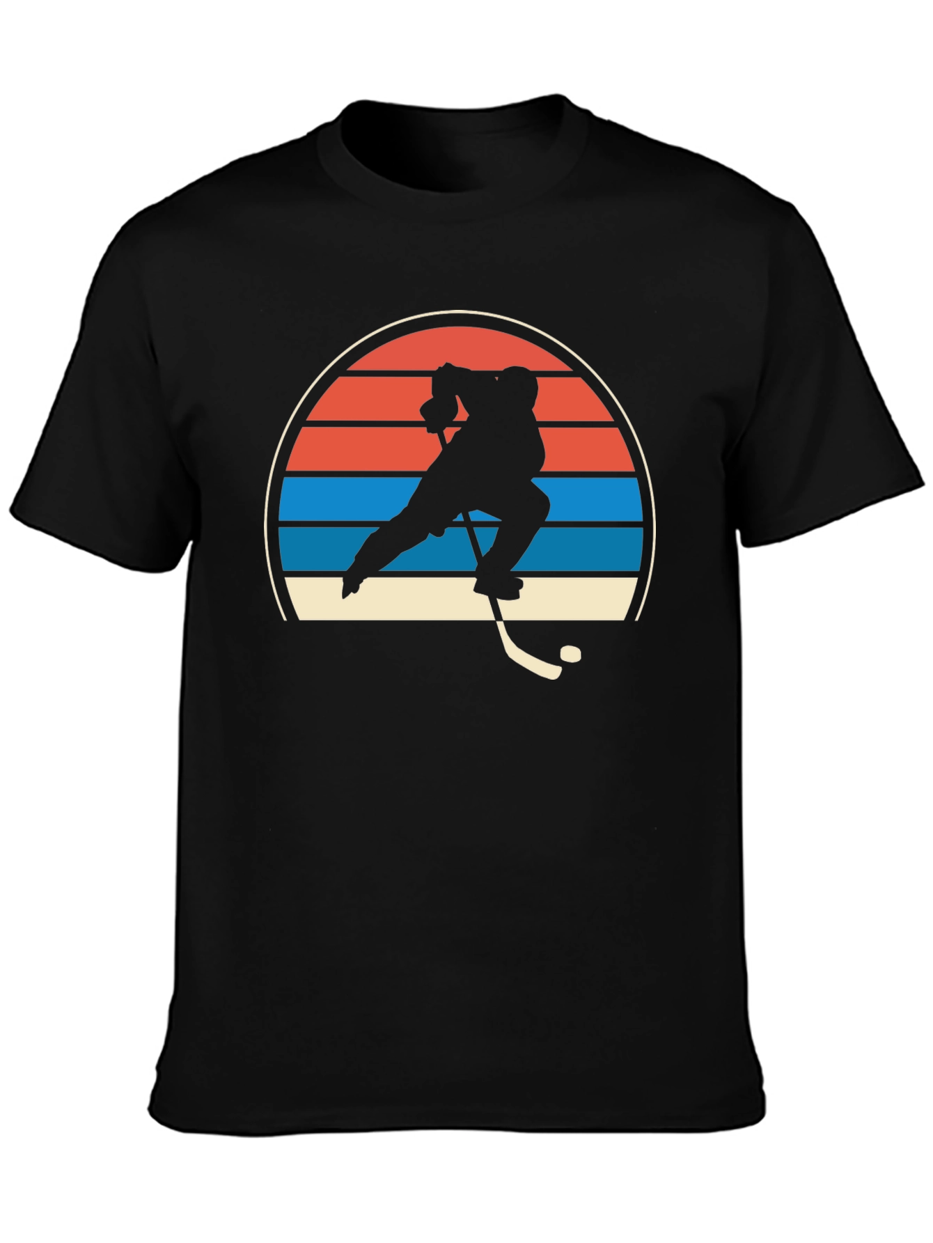 Retro Hockey Player Graphic T-Shirt