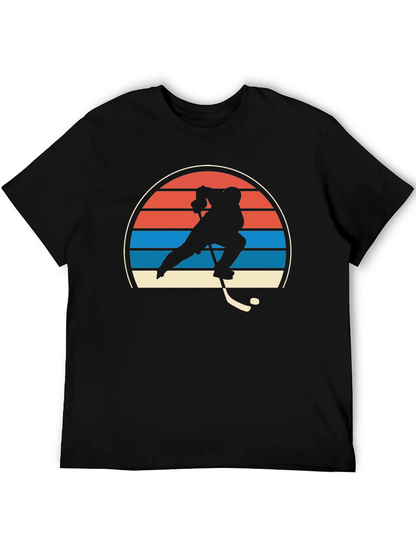 Retro Hockey Player Graphic T-Shirt