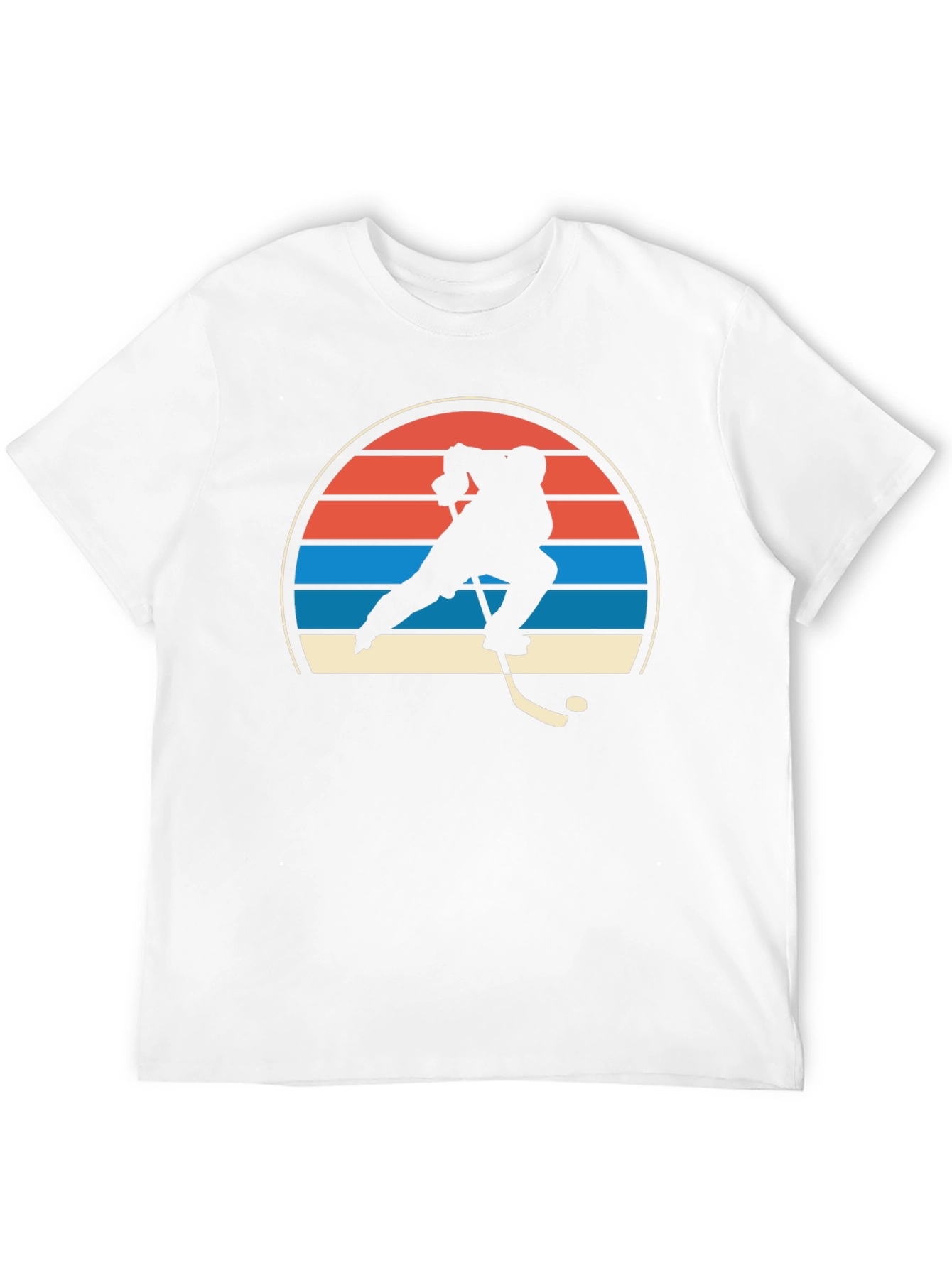Retro Hockey Player Graphic T-Shirt