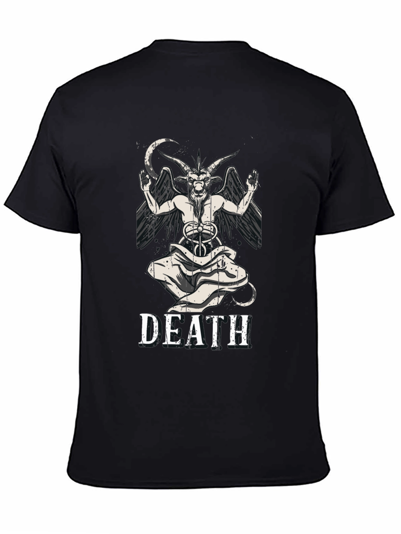Death Baphomet Graphic Tee - Black