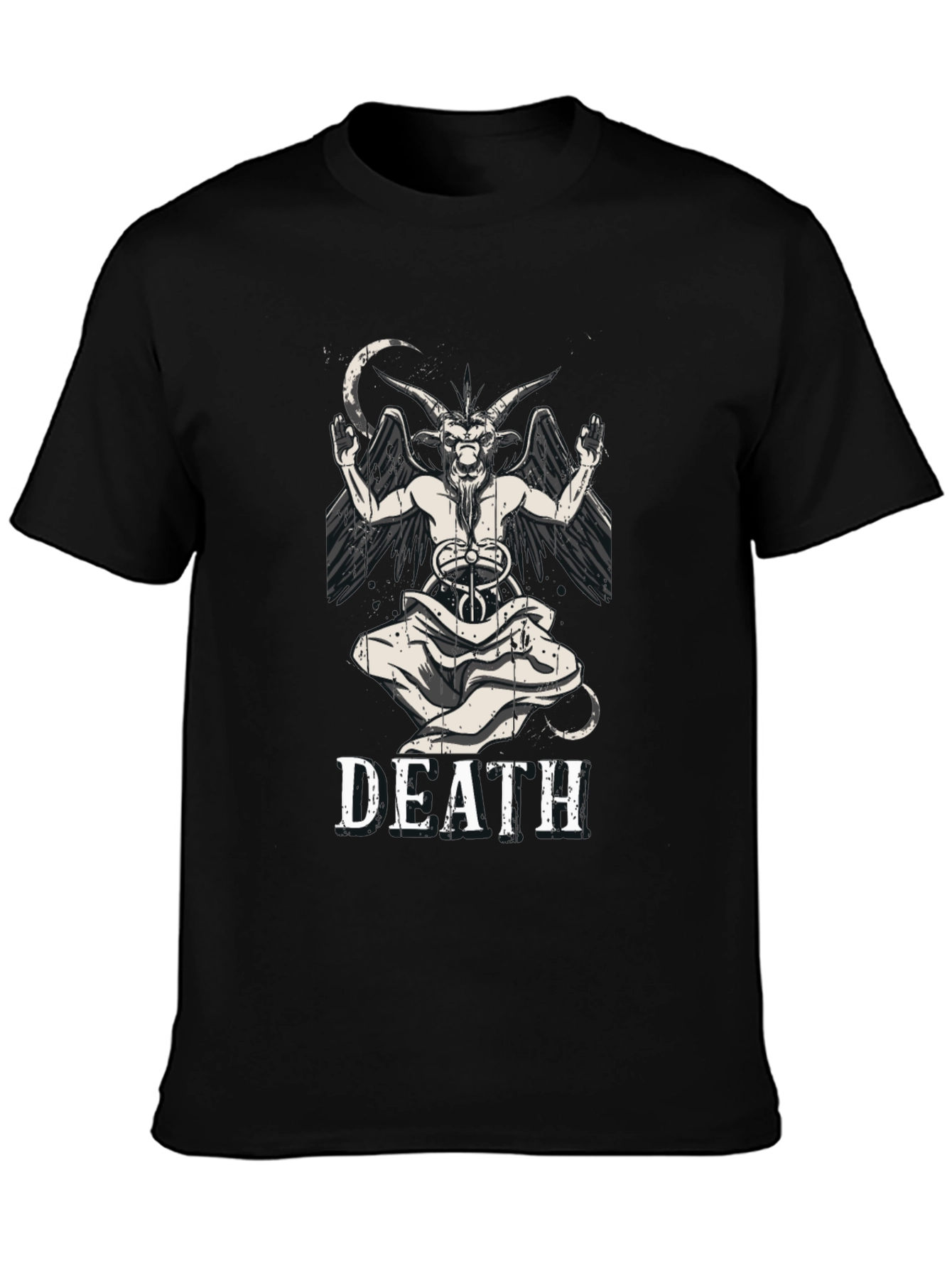 Death Baphomet Graphic Tee - Black