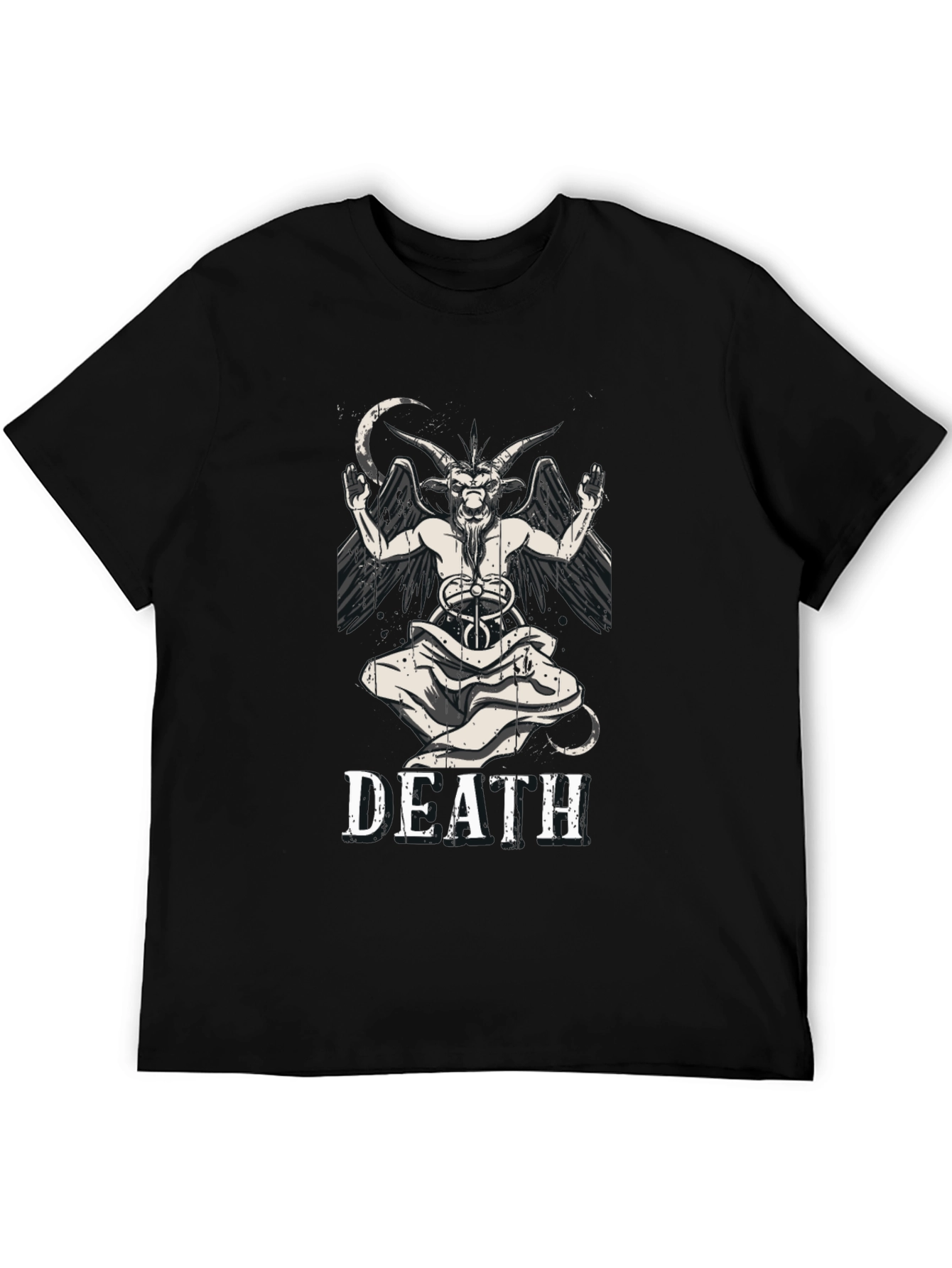 Death Baphomet Graphic Tee - Black