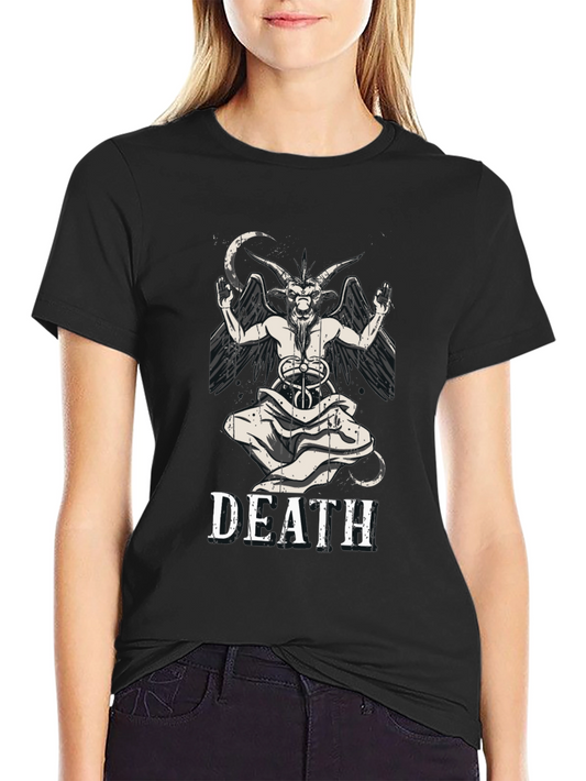 Death Baphomet Graphic Tee - Black