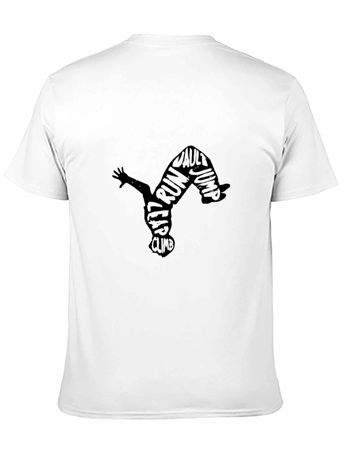 Parkour Silhouette Graphic Tee - Black