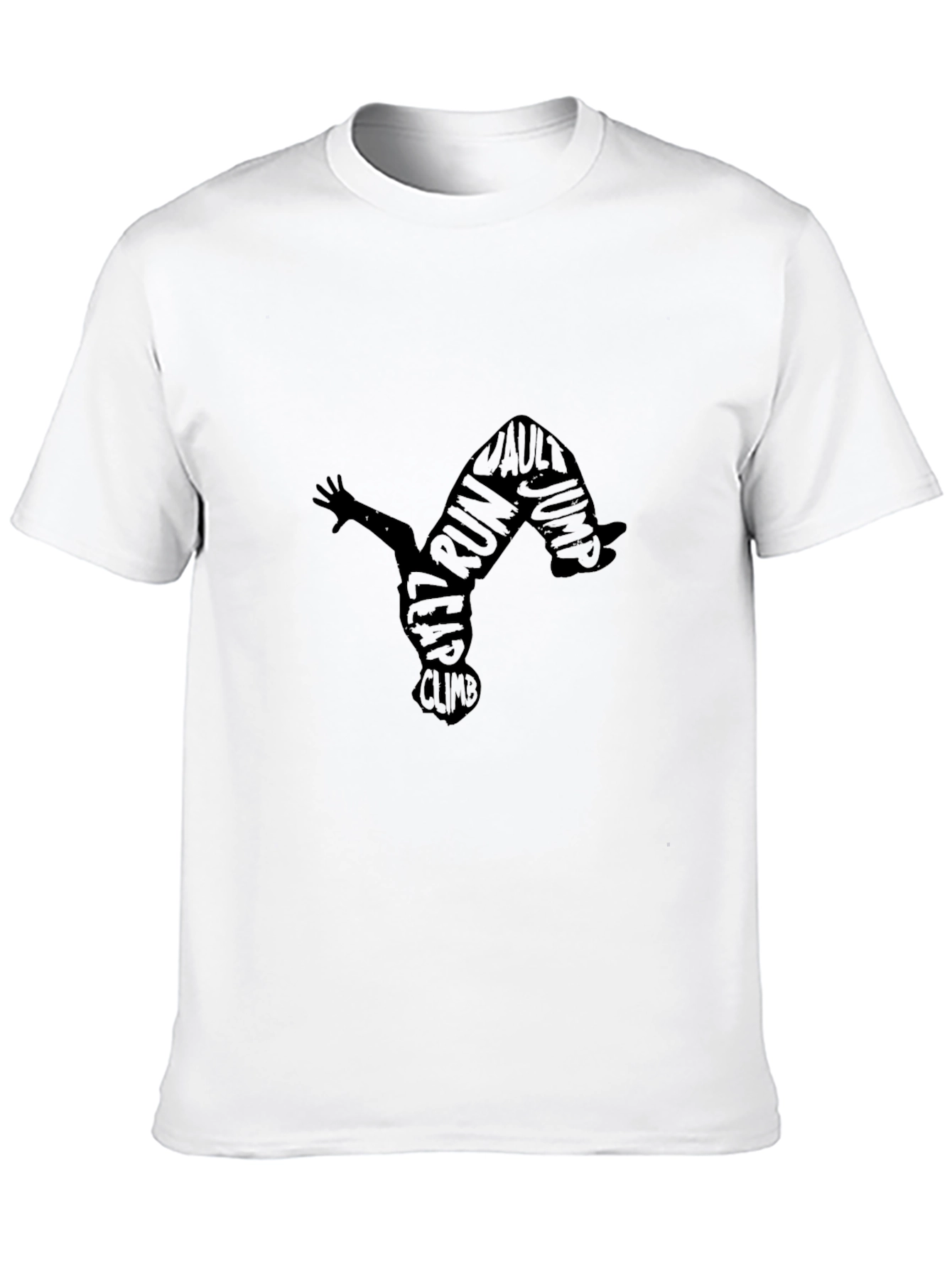 Parkour Silhouette Graphic Tee - Black