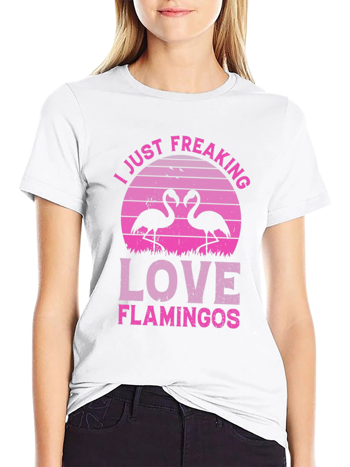 I Just Freaking Love Flamingos Graphic Tee
