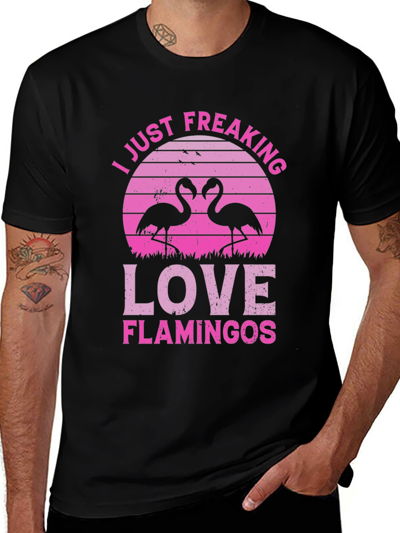 I Just Freaking Love Flamingos Graphic Tee