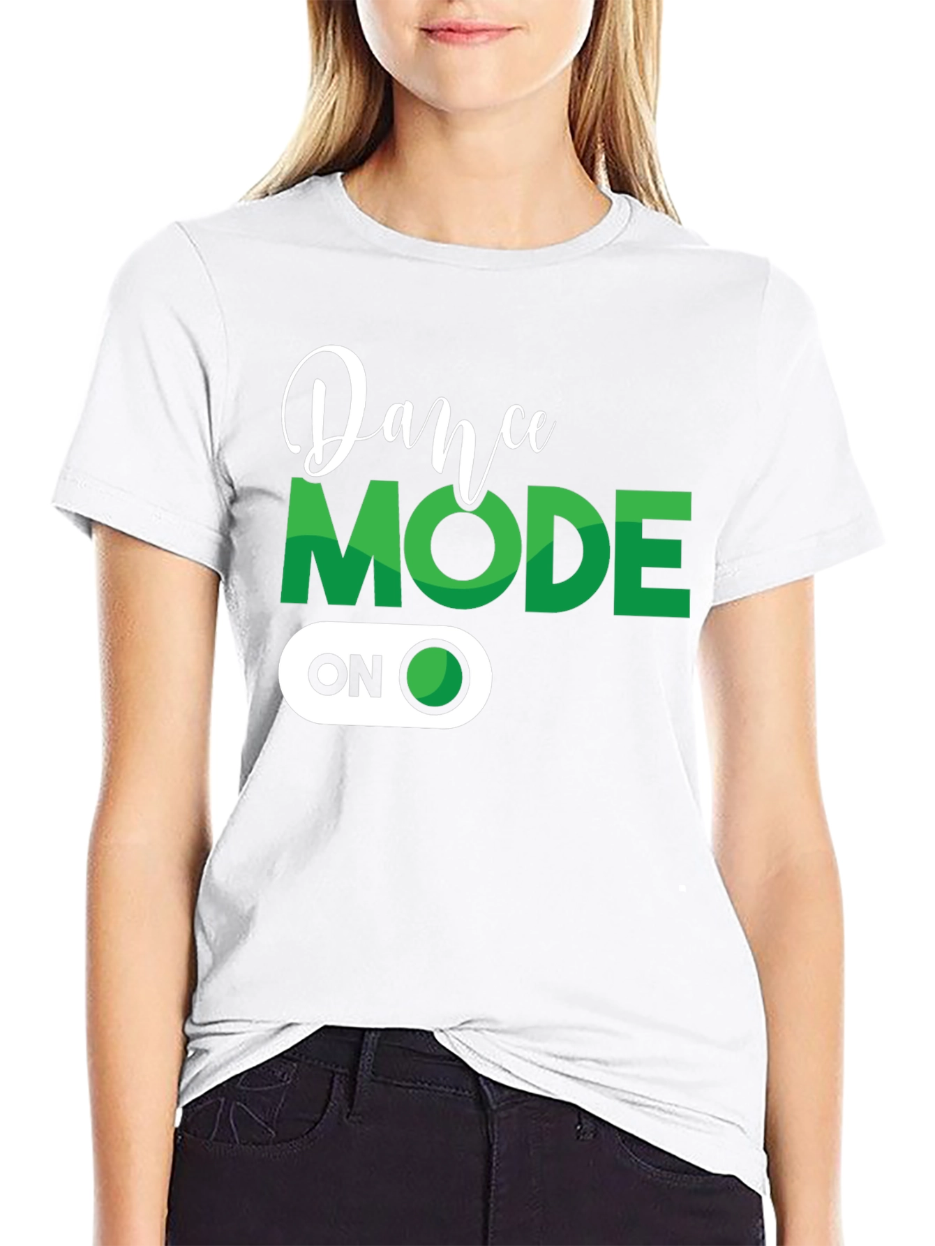 Dance Mode ON Black Graphic Tee