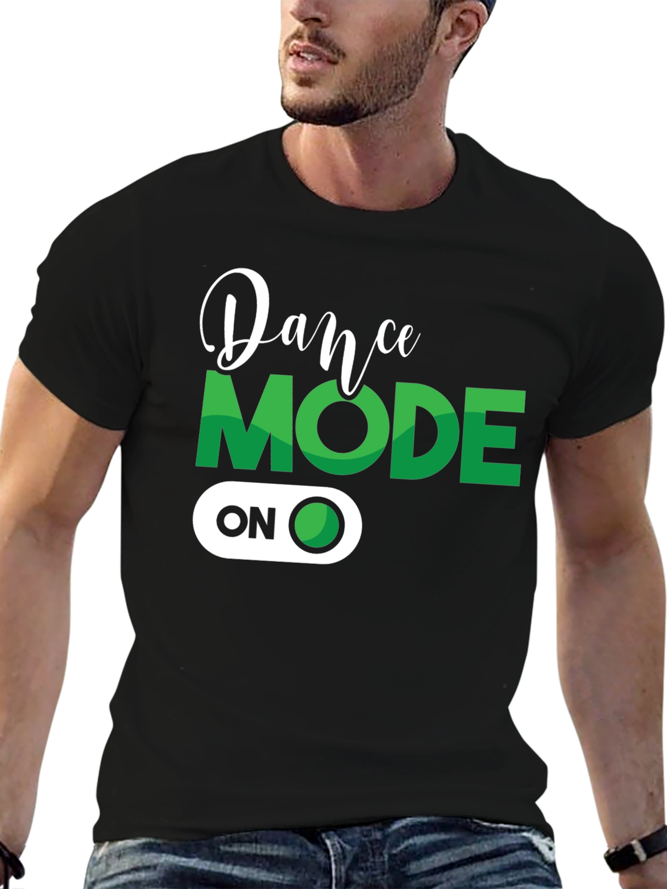 Dance Mode ON Black Graphic Tee