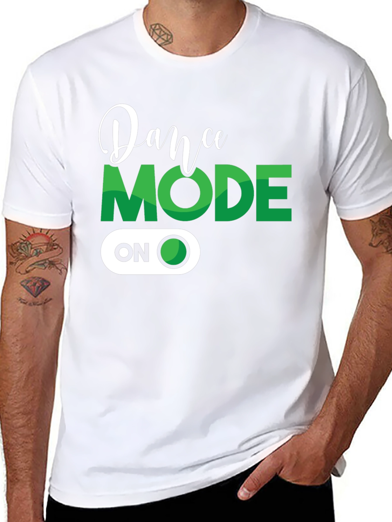 Dance Mode ON Black Graphic Tee