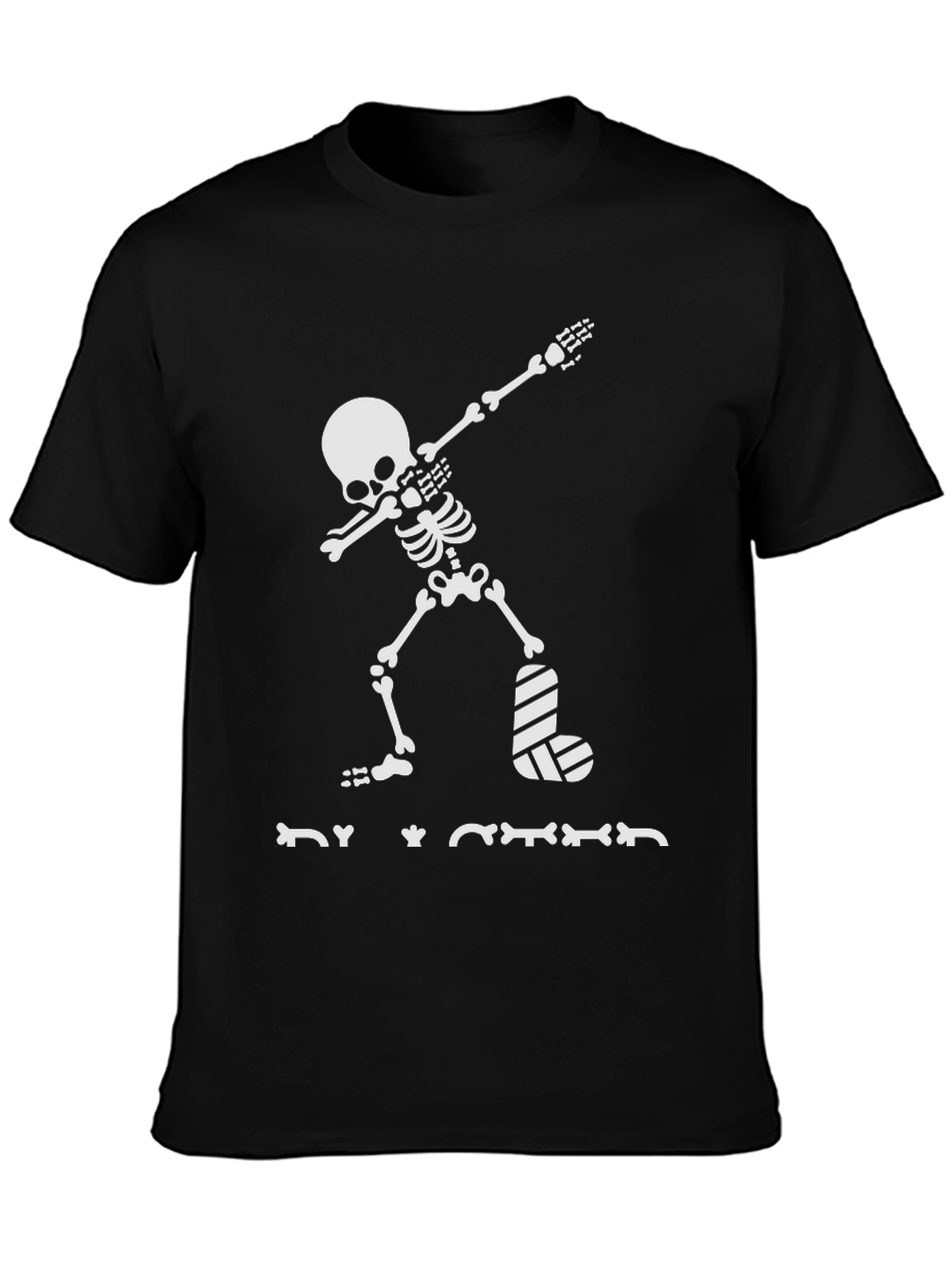 Dabbing Skeleton T-Shirt Broken Leg Halloween
