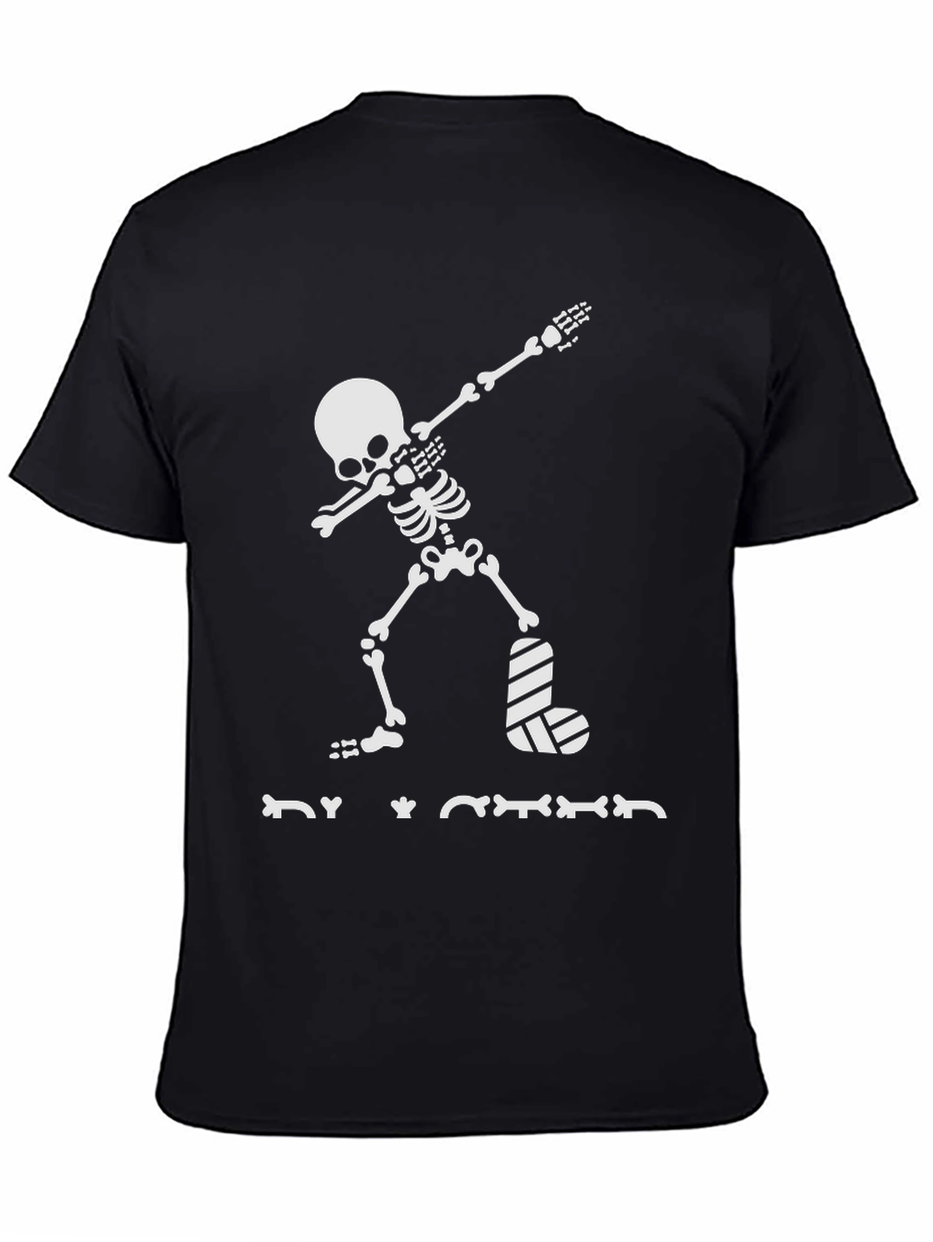 Dabbing Skeleton T-Shirt Broken Leg Halloween