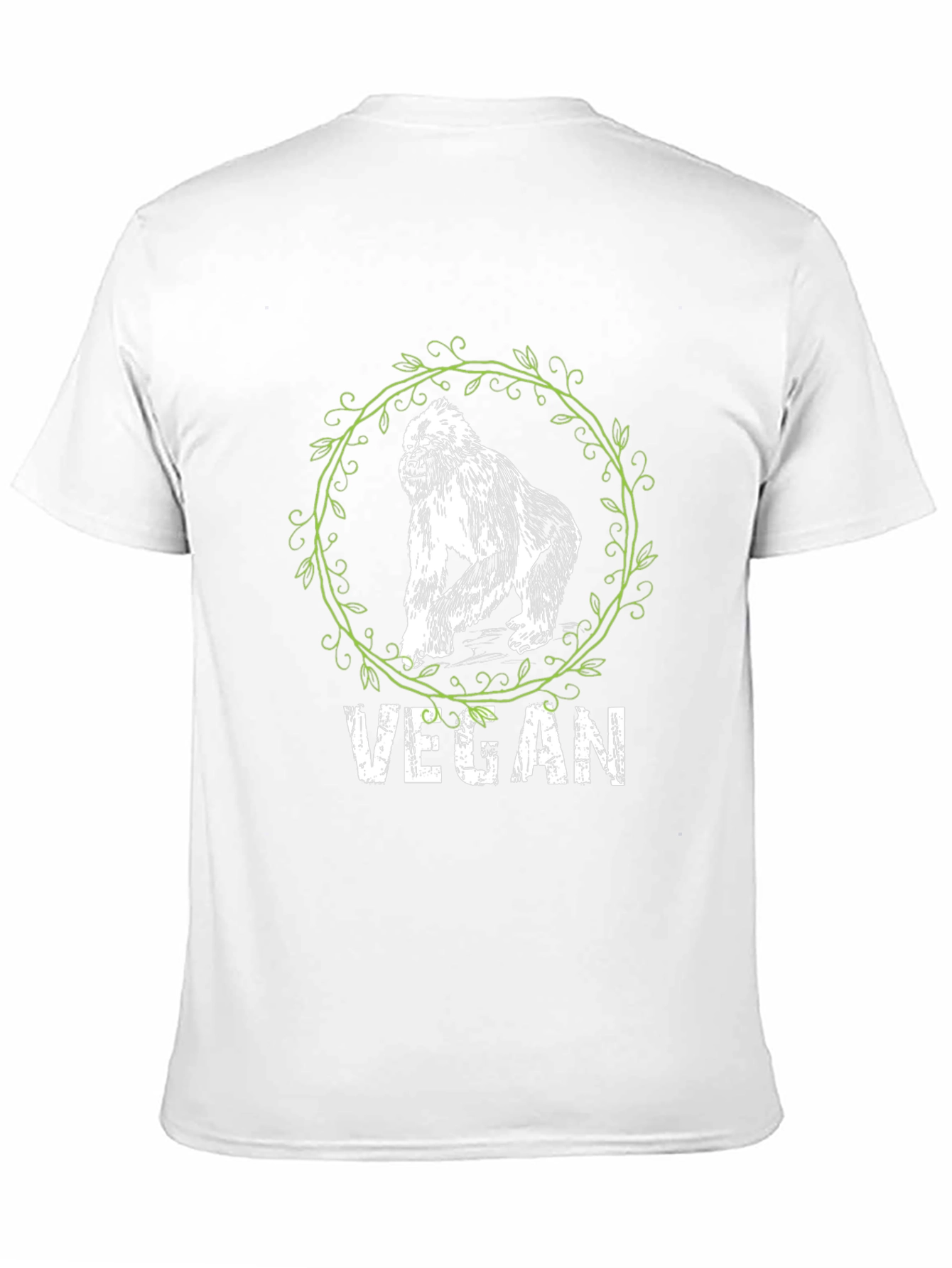 Vegan Gorilla Graphic Tee - Black