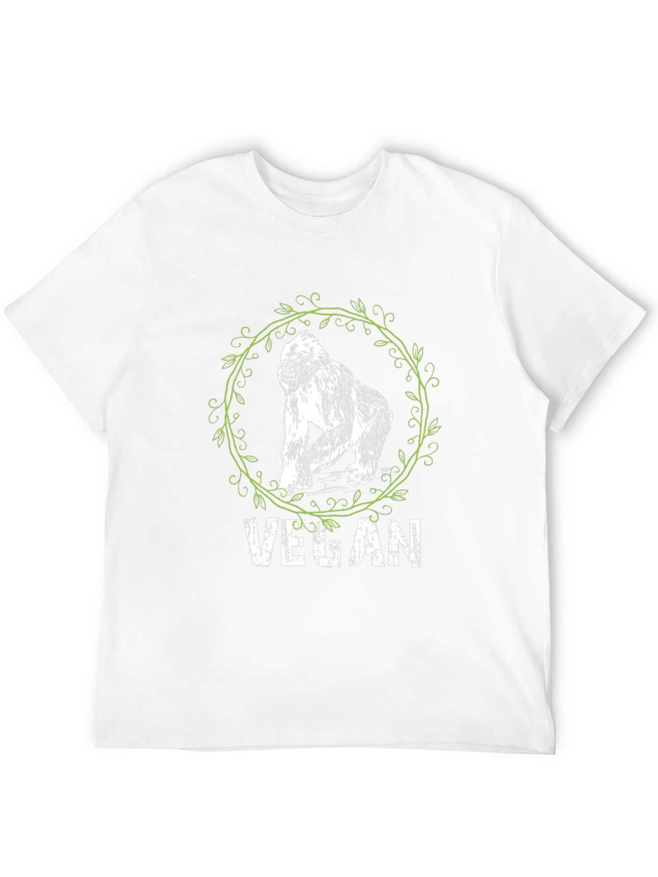Vegan Gorilla Graphic Tee - Black