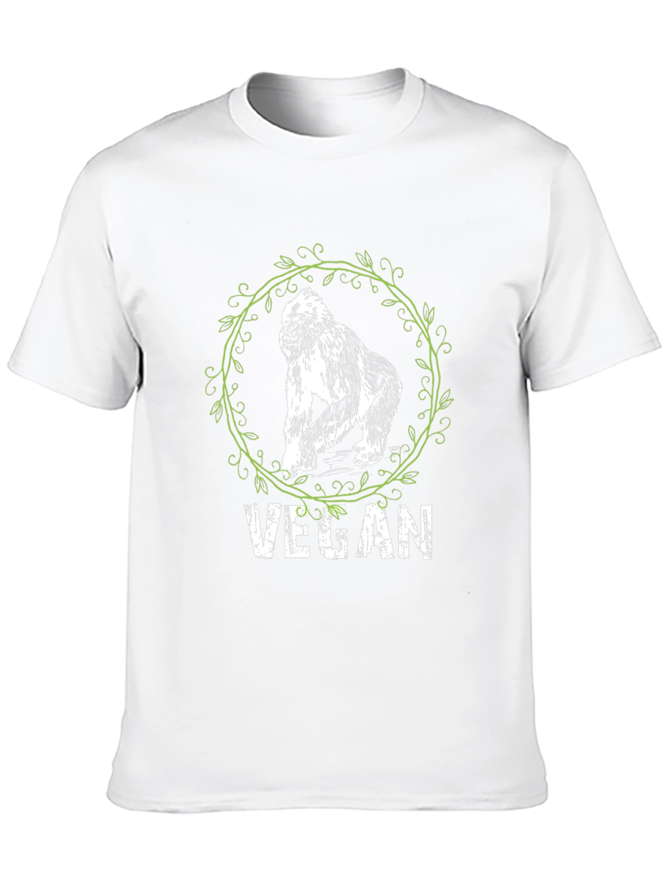 Vegan Gorilla Graphic Tee - Black