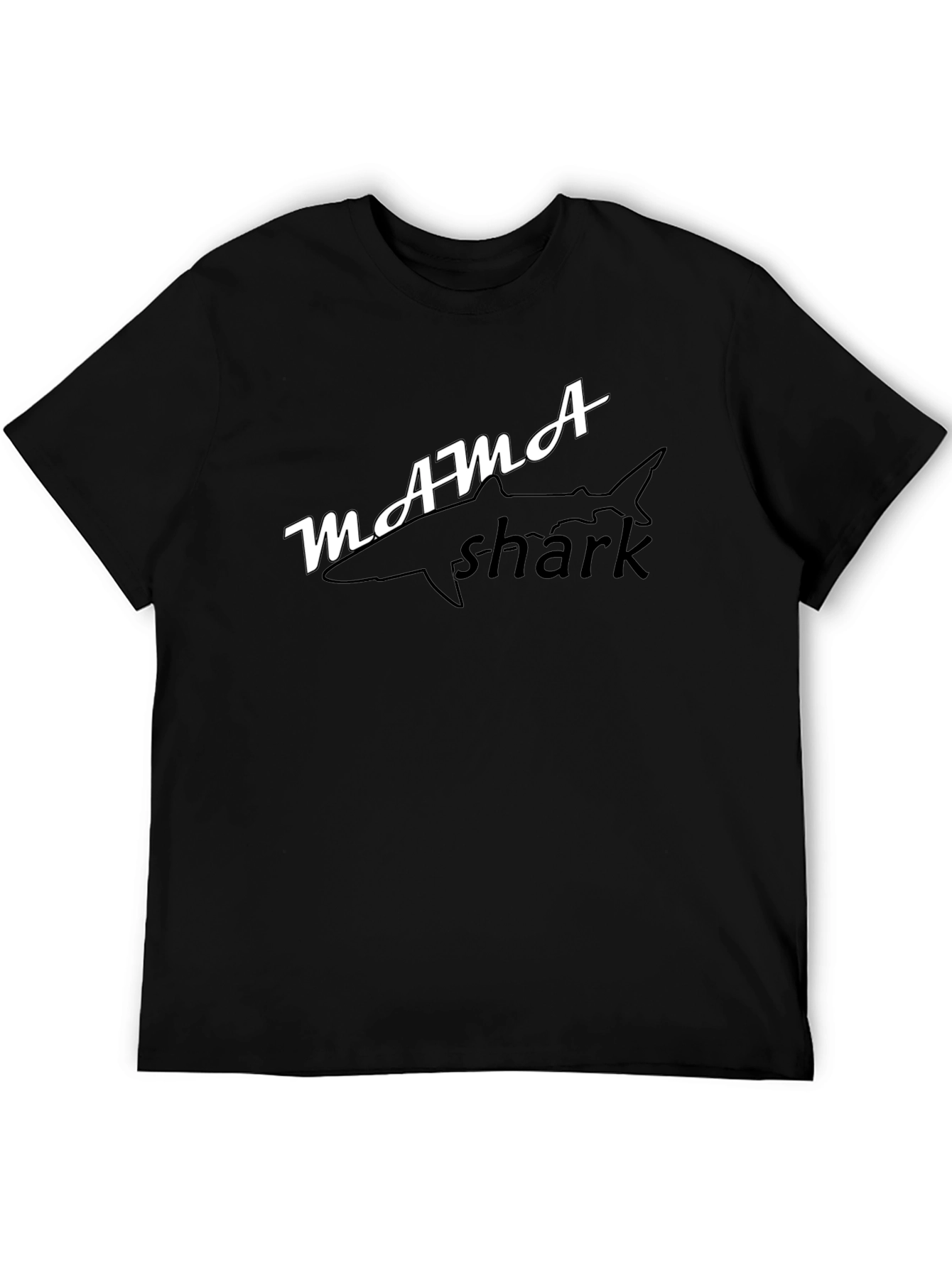 Mama Shark Graphic T-Shirt - Black Cotton Tee