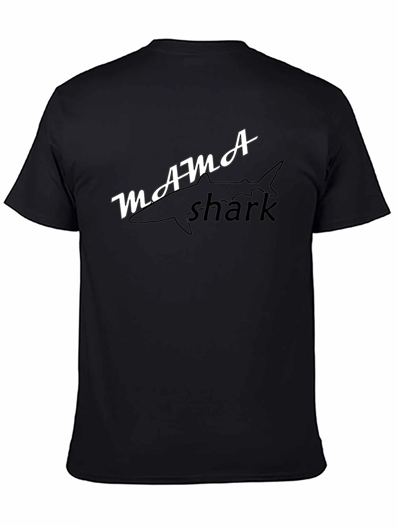 Mama Shark Graphic T-Shirt - Black Cotton Tee