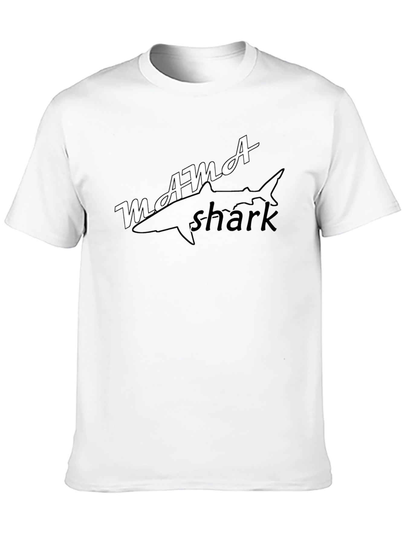 Mama Shark Graphic T-Shirt - Black Cotton Tee