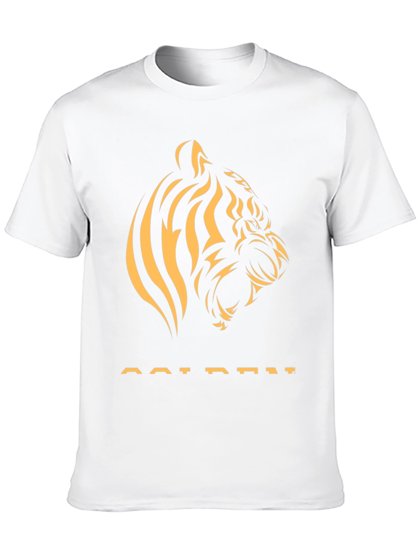 Golden Tiger Graphic Tee - Stylish Black T-Shirt