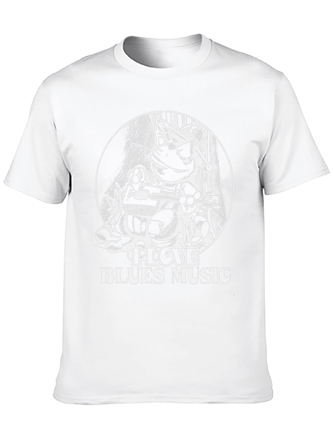 I Love Blues Music Frog Graphic T-Shirt