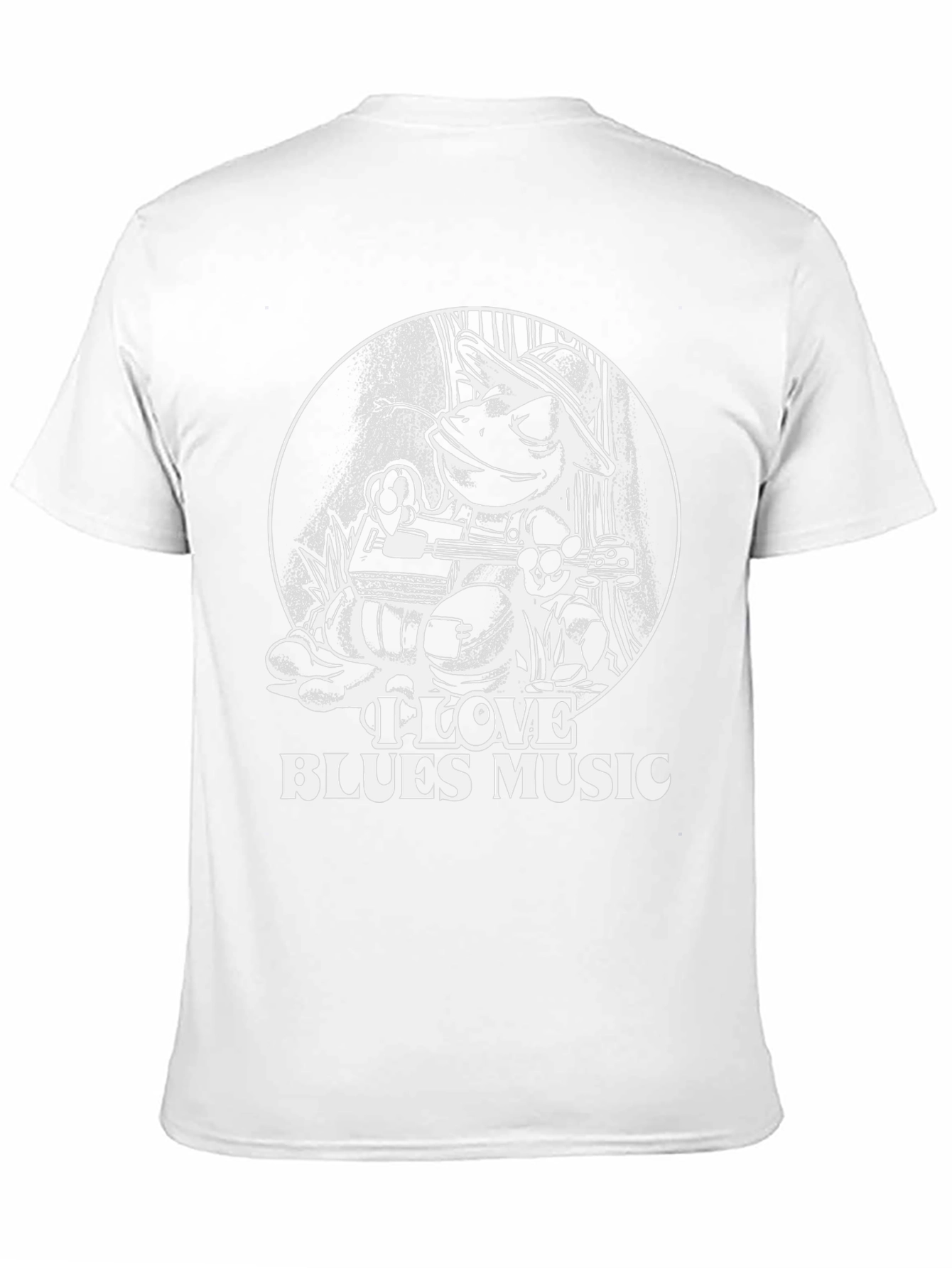 I Love Blues Music Frog Graphic T-Shirt