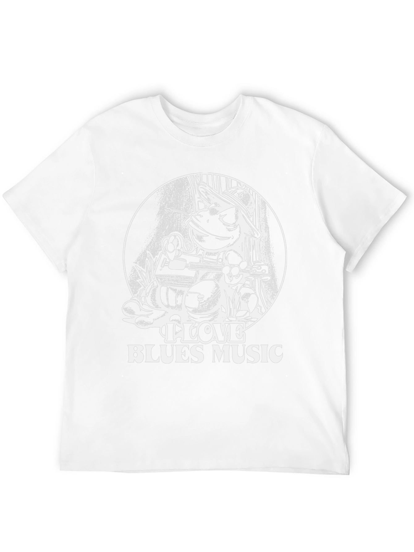 I Love Blues Music Frog Graphic T-Shirt