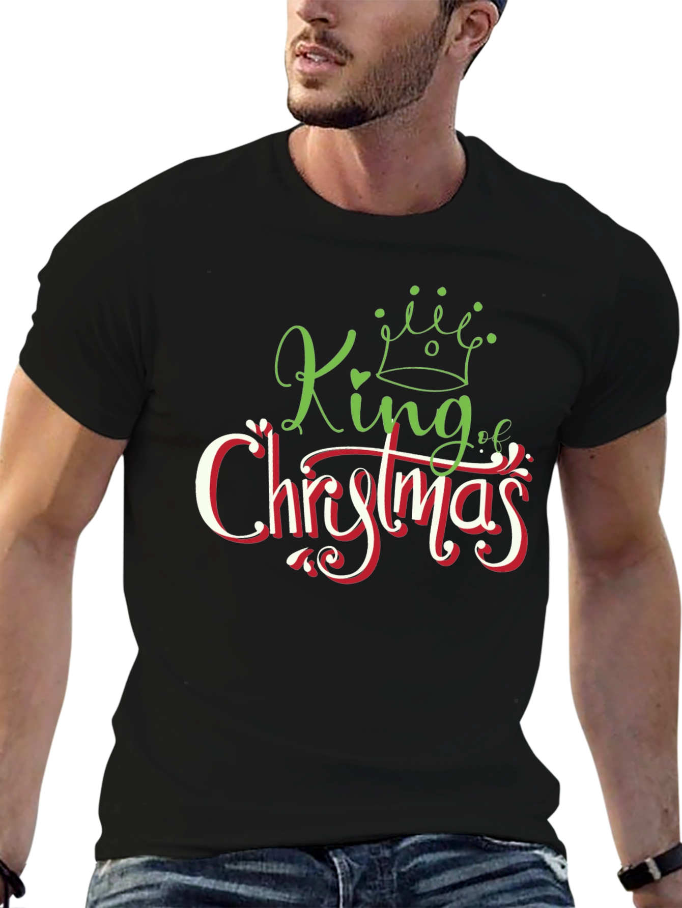 King of Christmas Graphic T-Shirt - Holiday Apparel