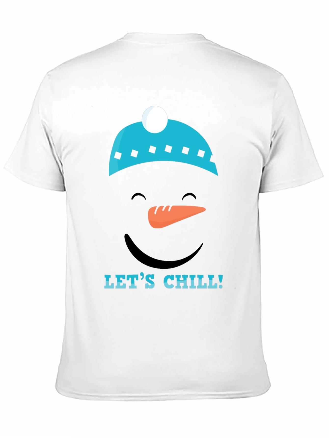 Lets Chill Snowman Graphic Tee - Black Cotton T-Shirt