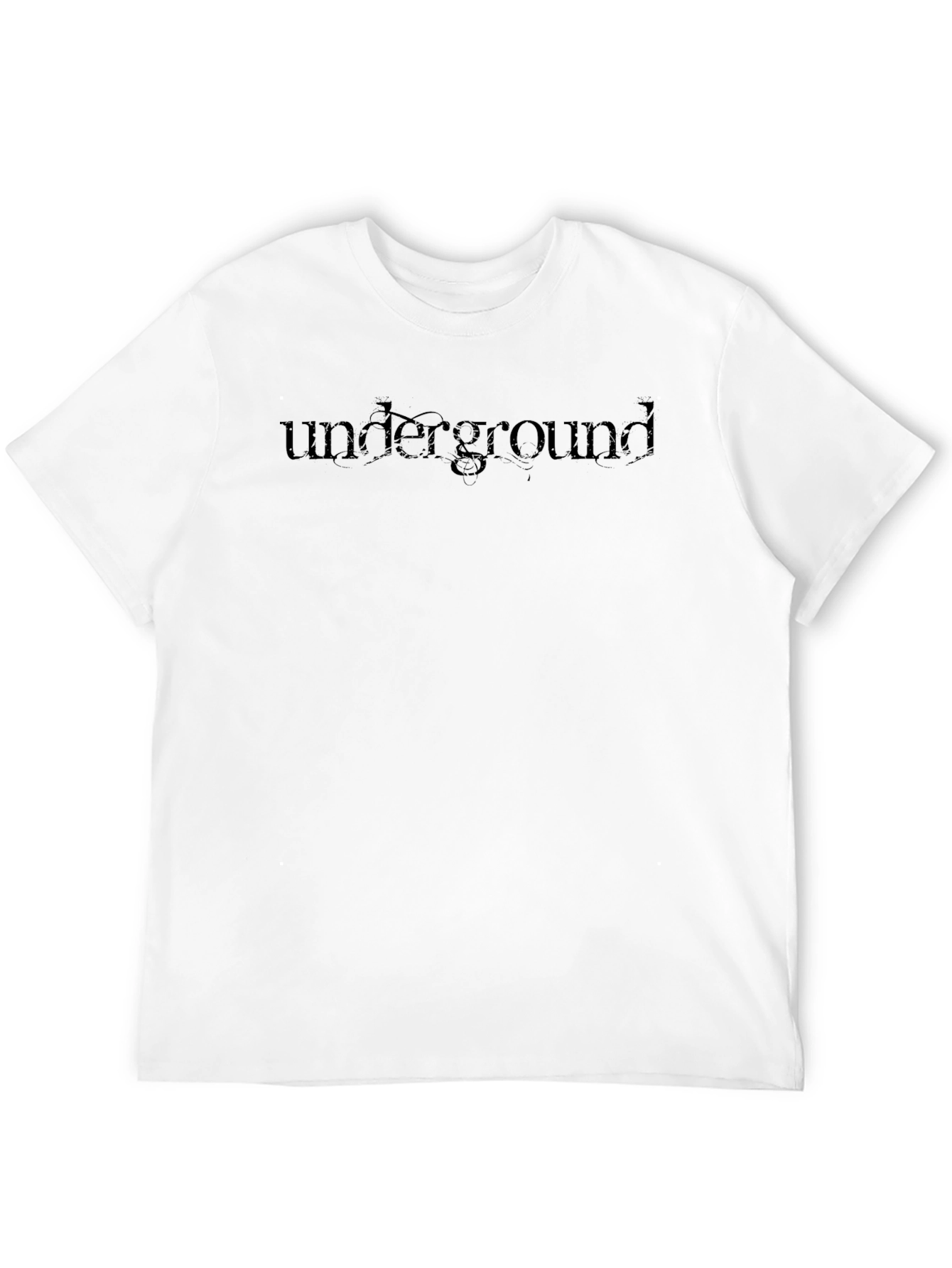 Underground Graphic Print Black T-Shirt