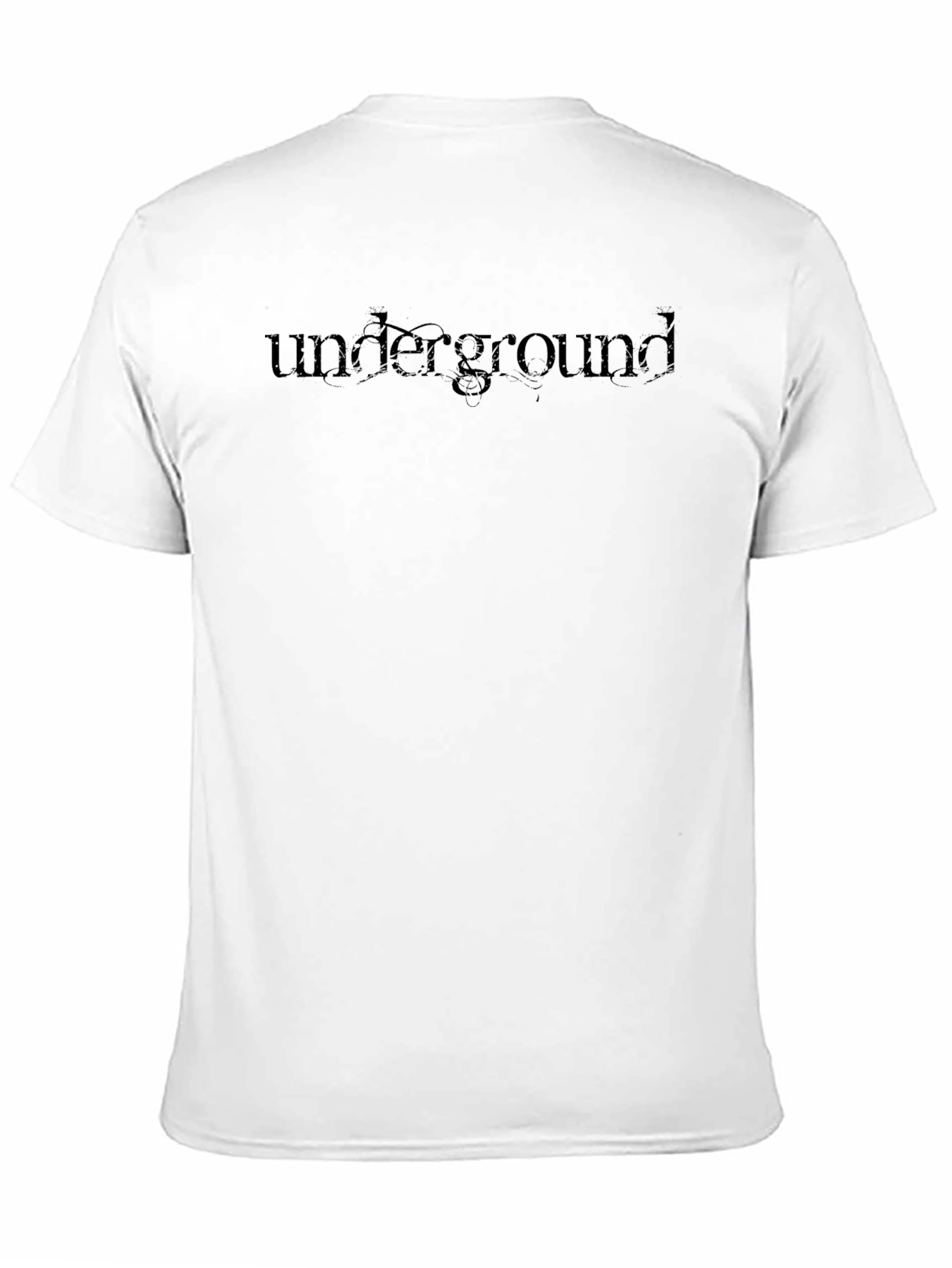 Underground Graphic Print Black T-Shirt