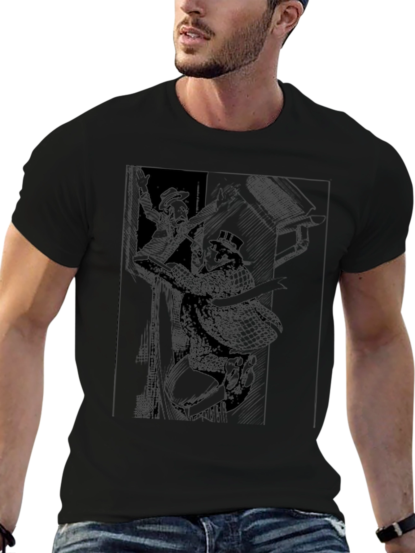 Retro Illustration Tee - Mystery Man
