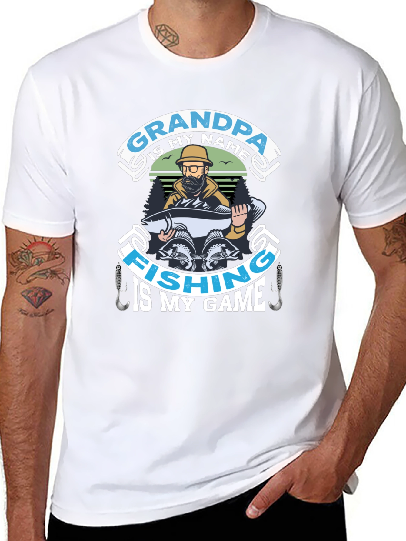 Grandpa Fishing T-Shirt - Fisherman Gift