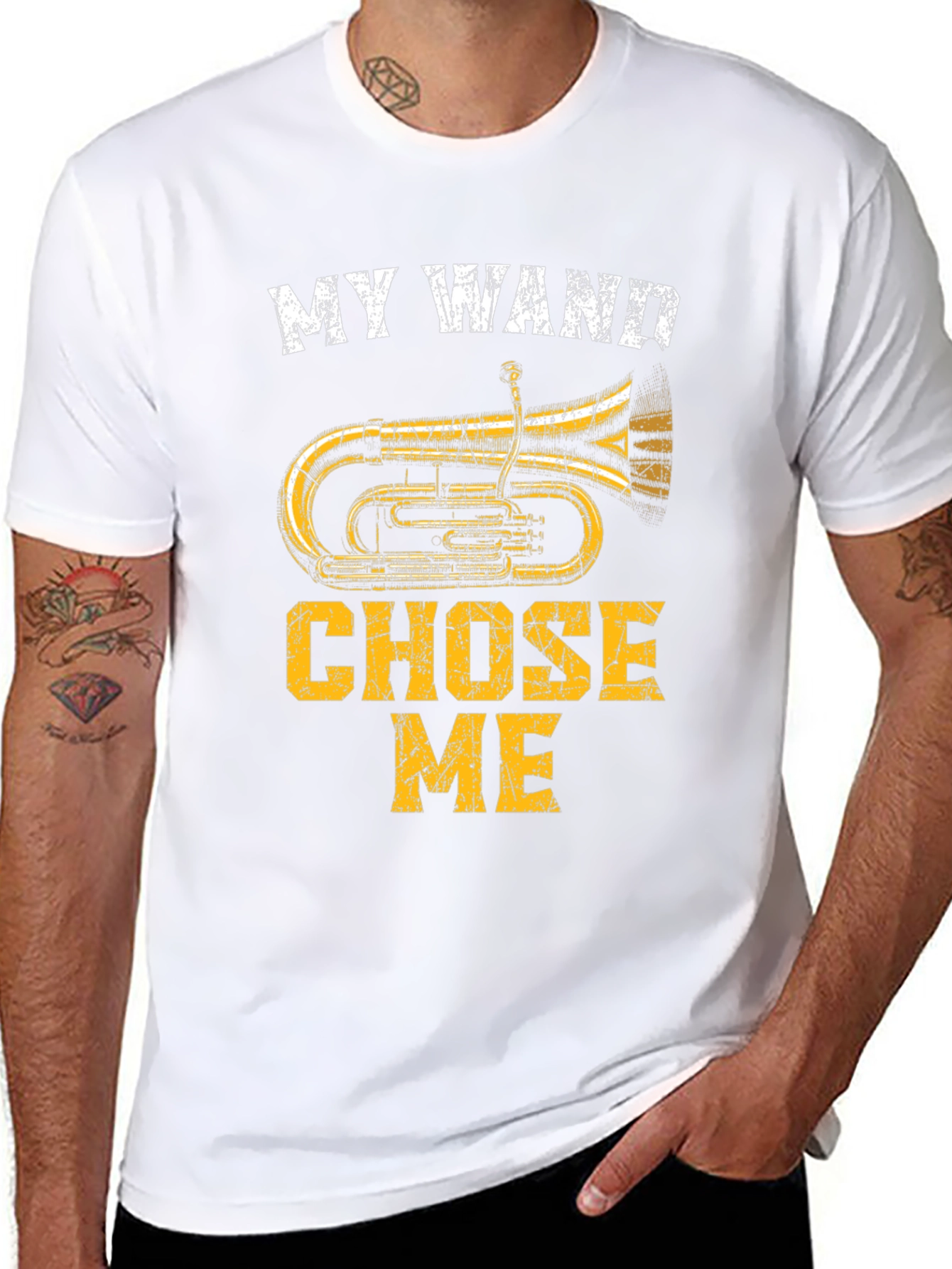 My Wand Chose Me Tuba T-Shirt - Musician Tee