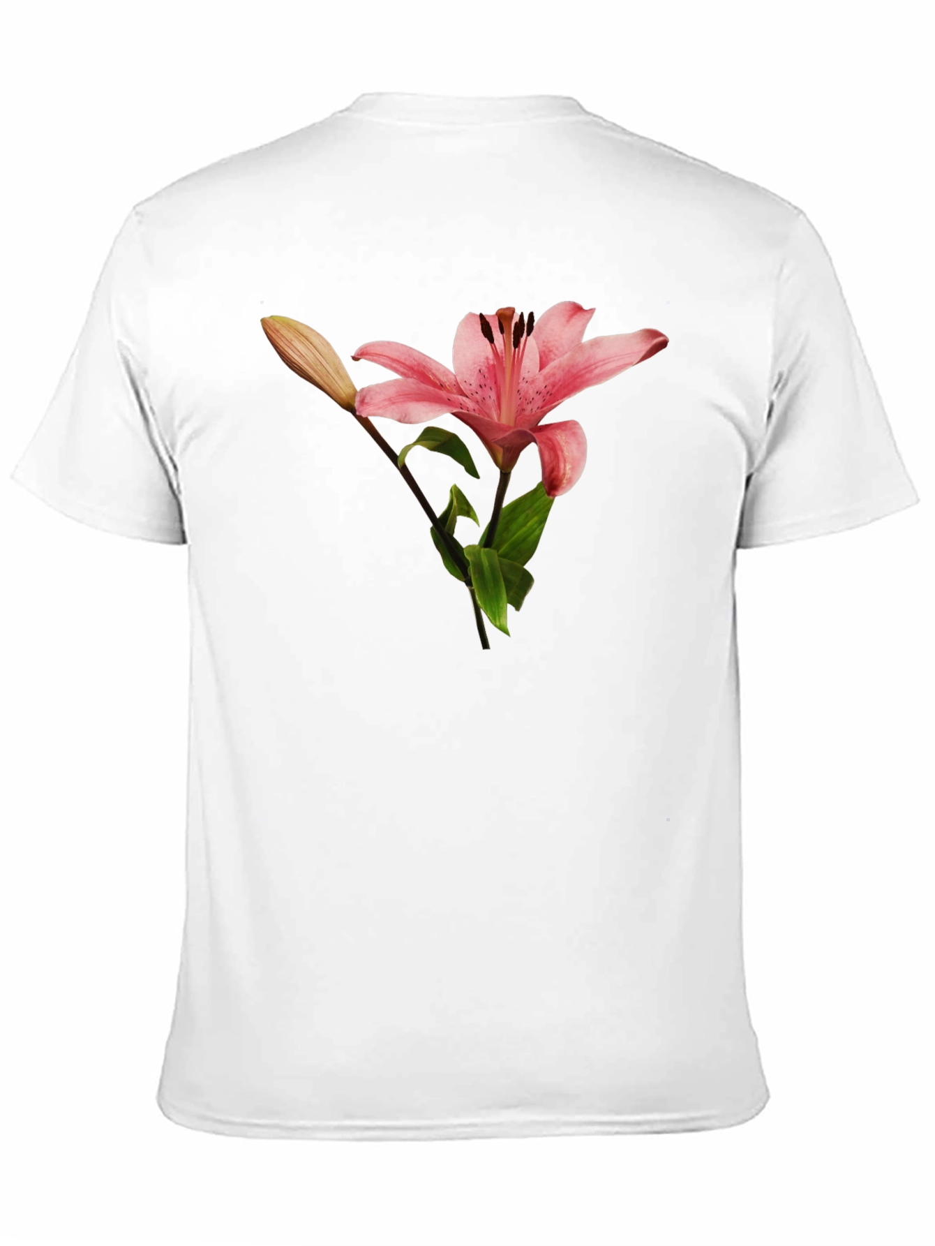 Floral Lily Graphic T-Shirt - Black