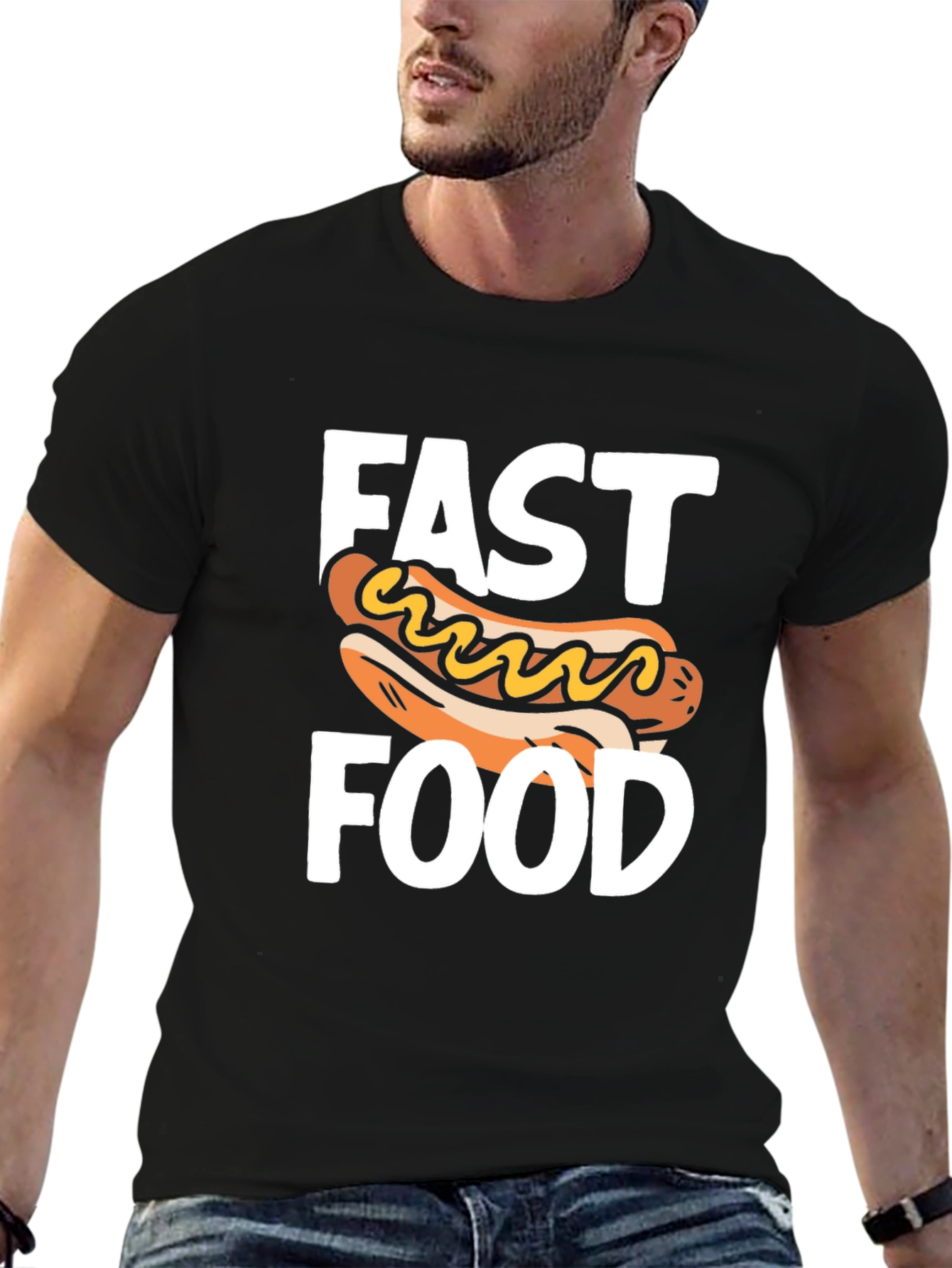 Fast Food Hotdog Graphic T-Shirt