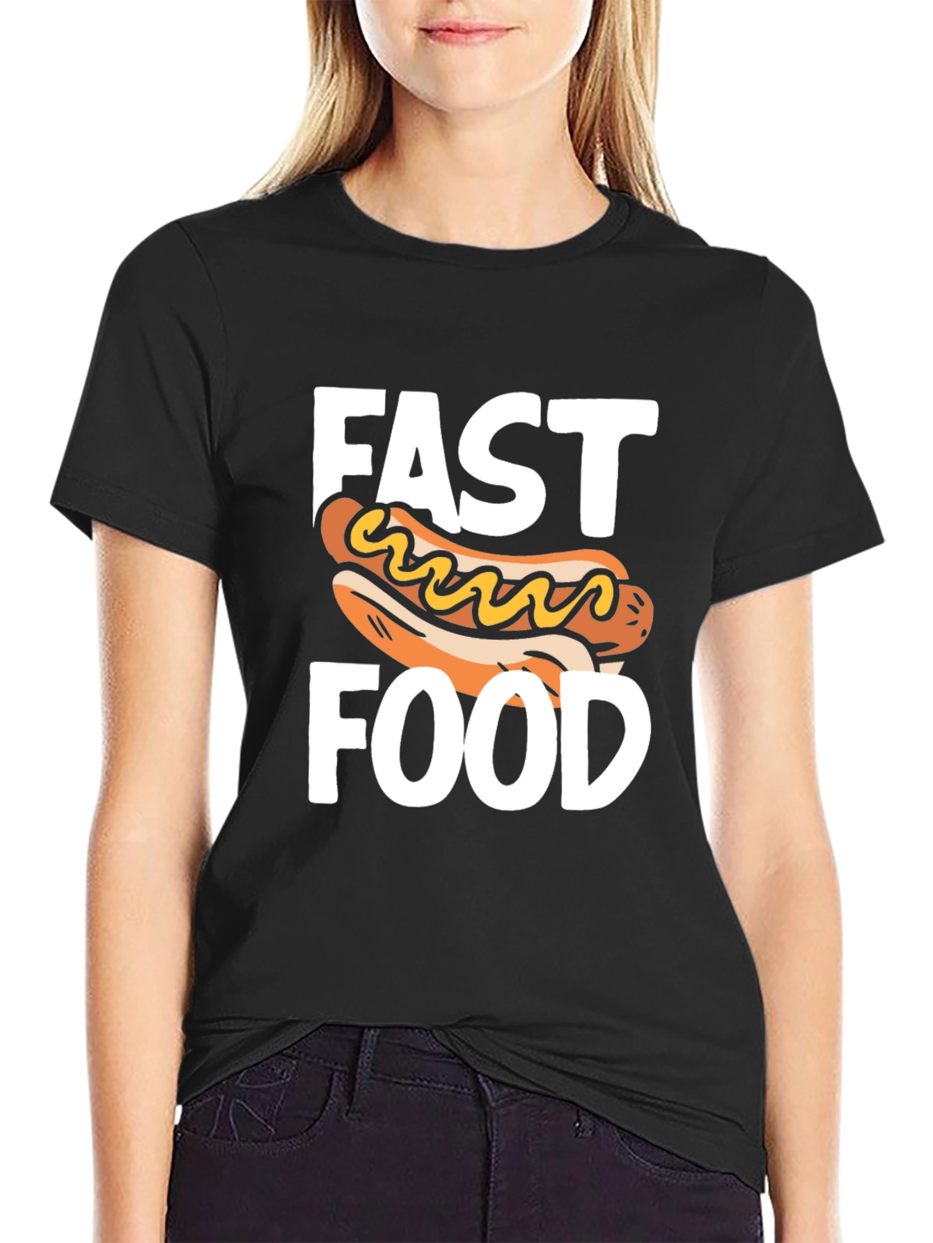 Fast Food Hotdog Graphic T-Shirt