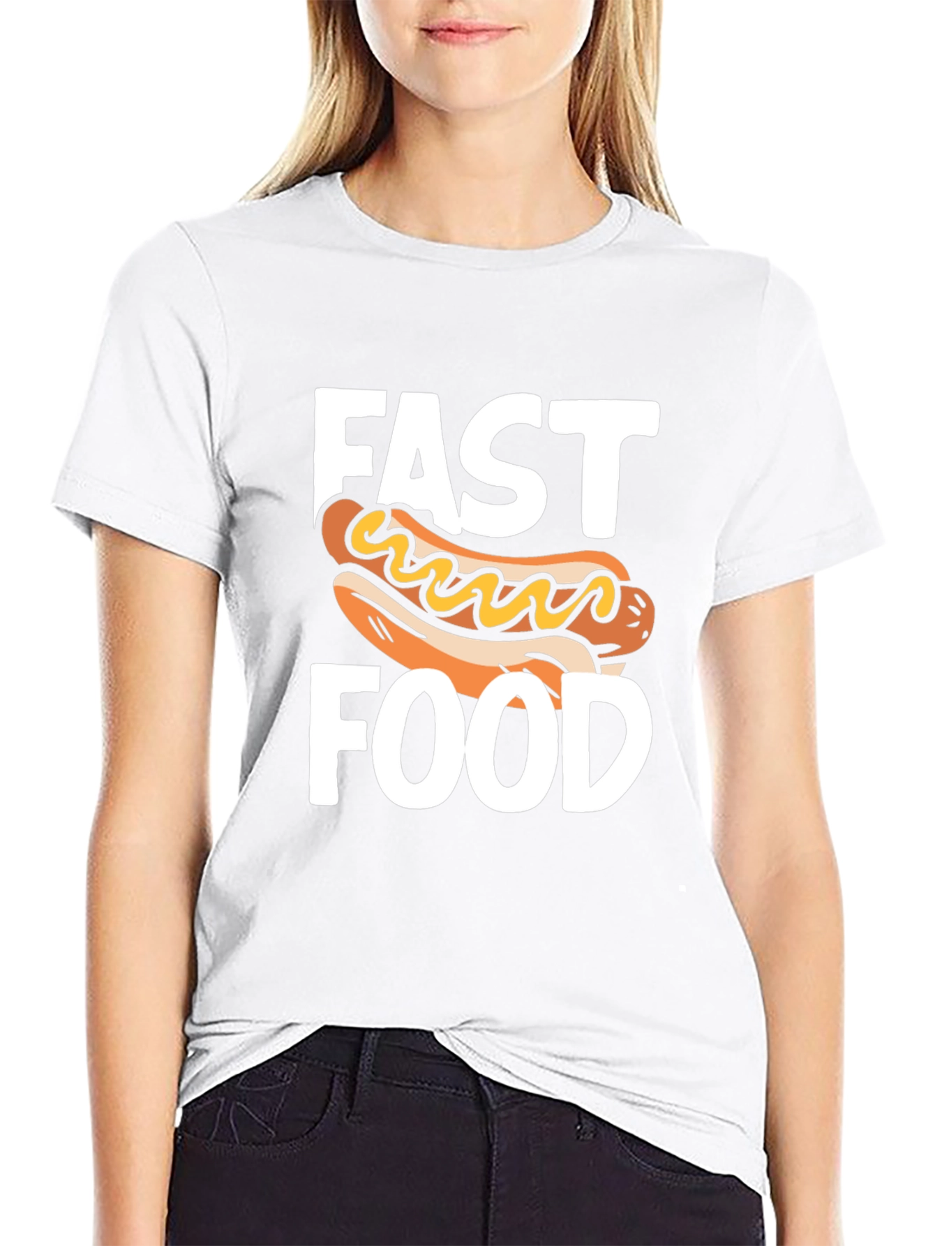 Fast Food Hotdog Graphic T-Shirt